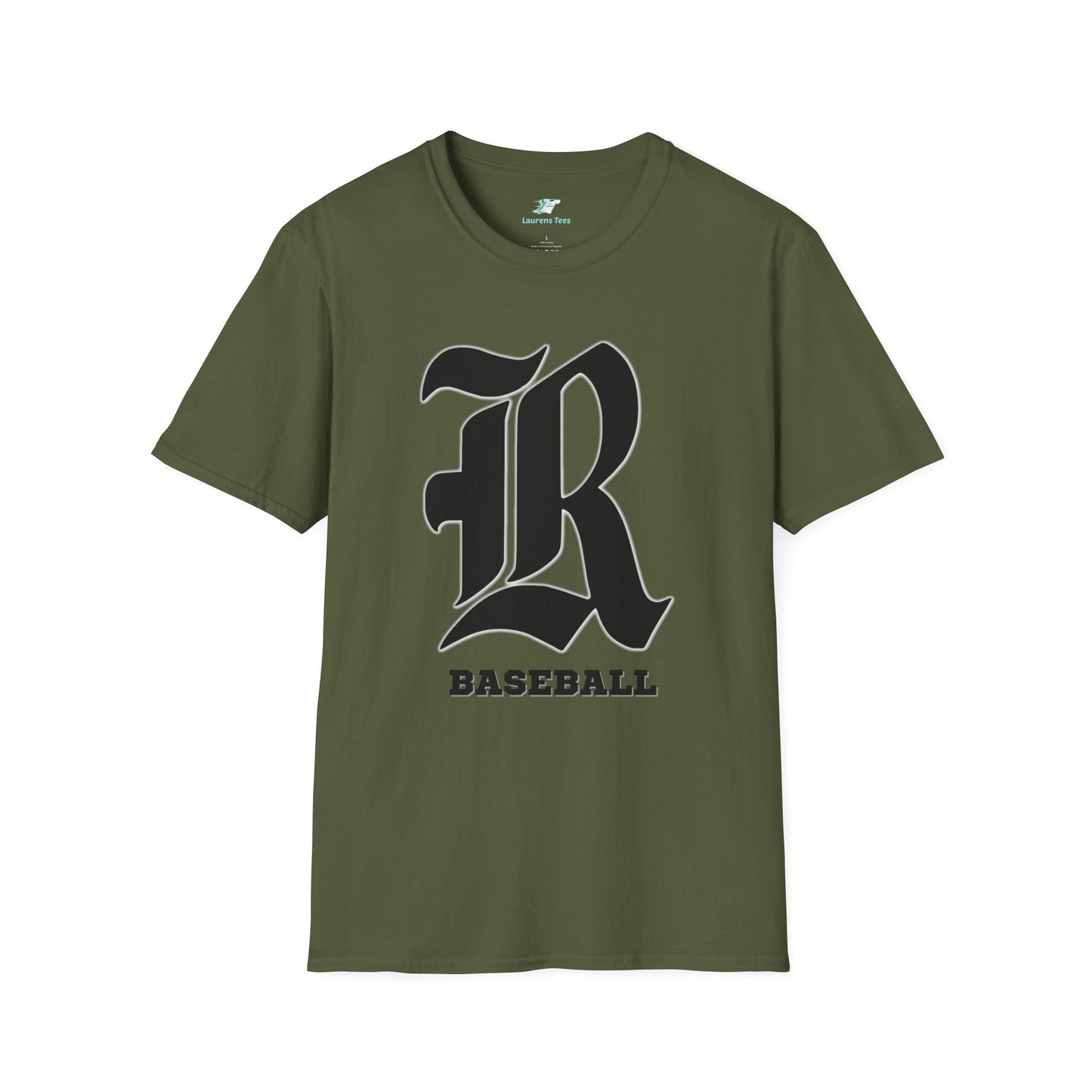 Custom one side Front or Back (RHS Baseball used as example) - Unisex Softstyle T-Shirt