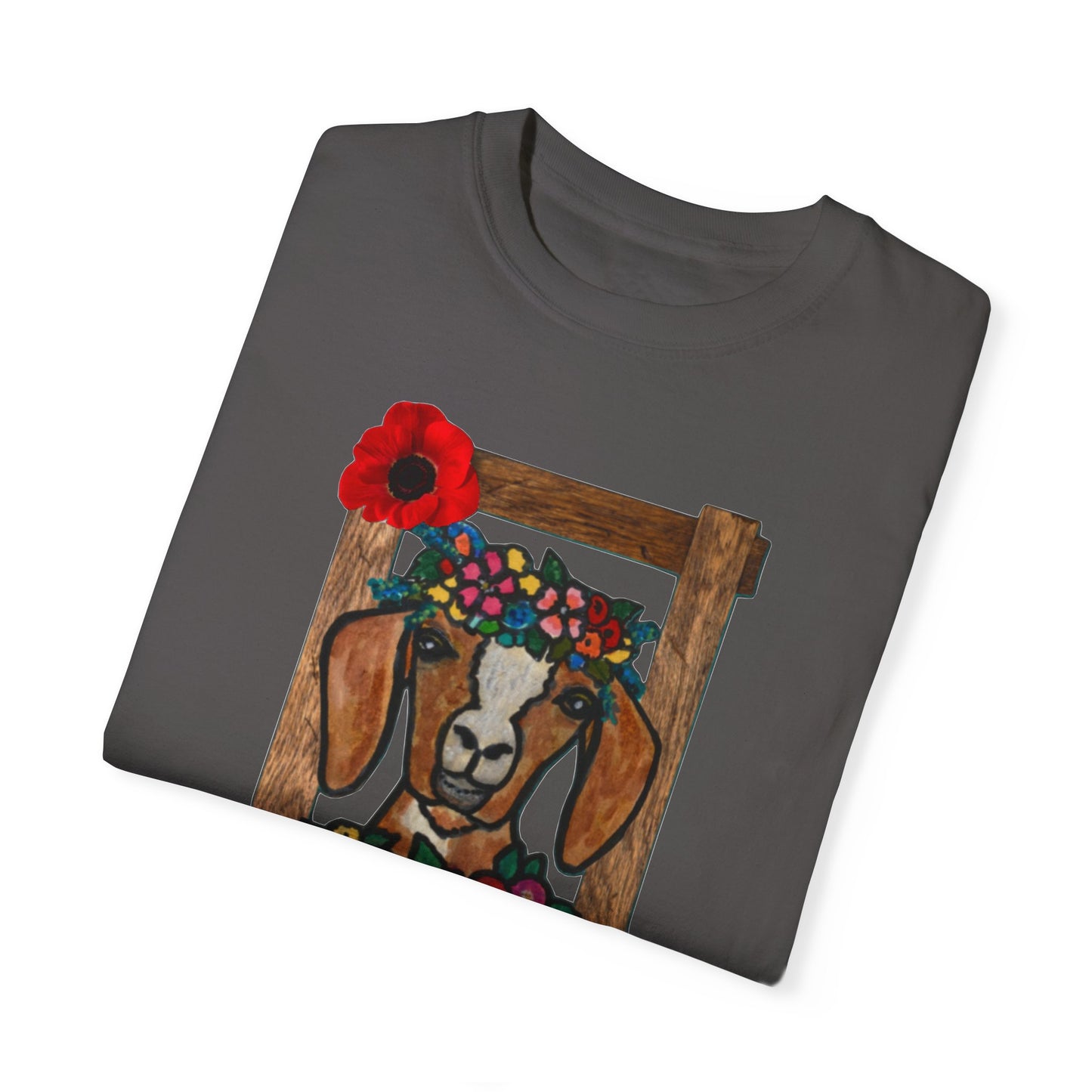 Floral Goat Unisex T-Shirt - Cute Farm Animal Graphic Tee