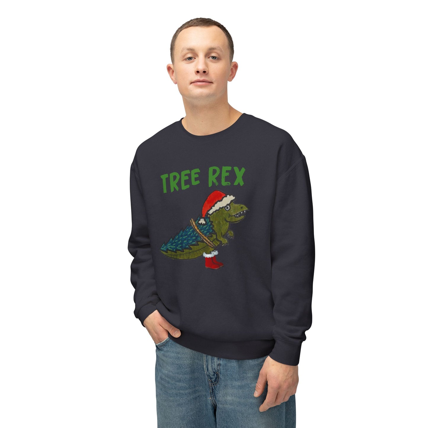 Tree Rex - Unisex Lightweight Crewneck Sweatshirt