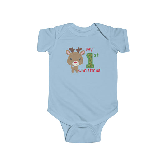 My 1st Christmas Reindeer - Infant Fine Jersey Bodysuit