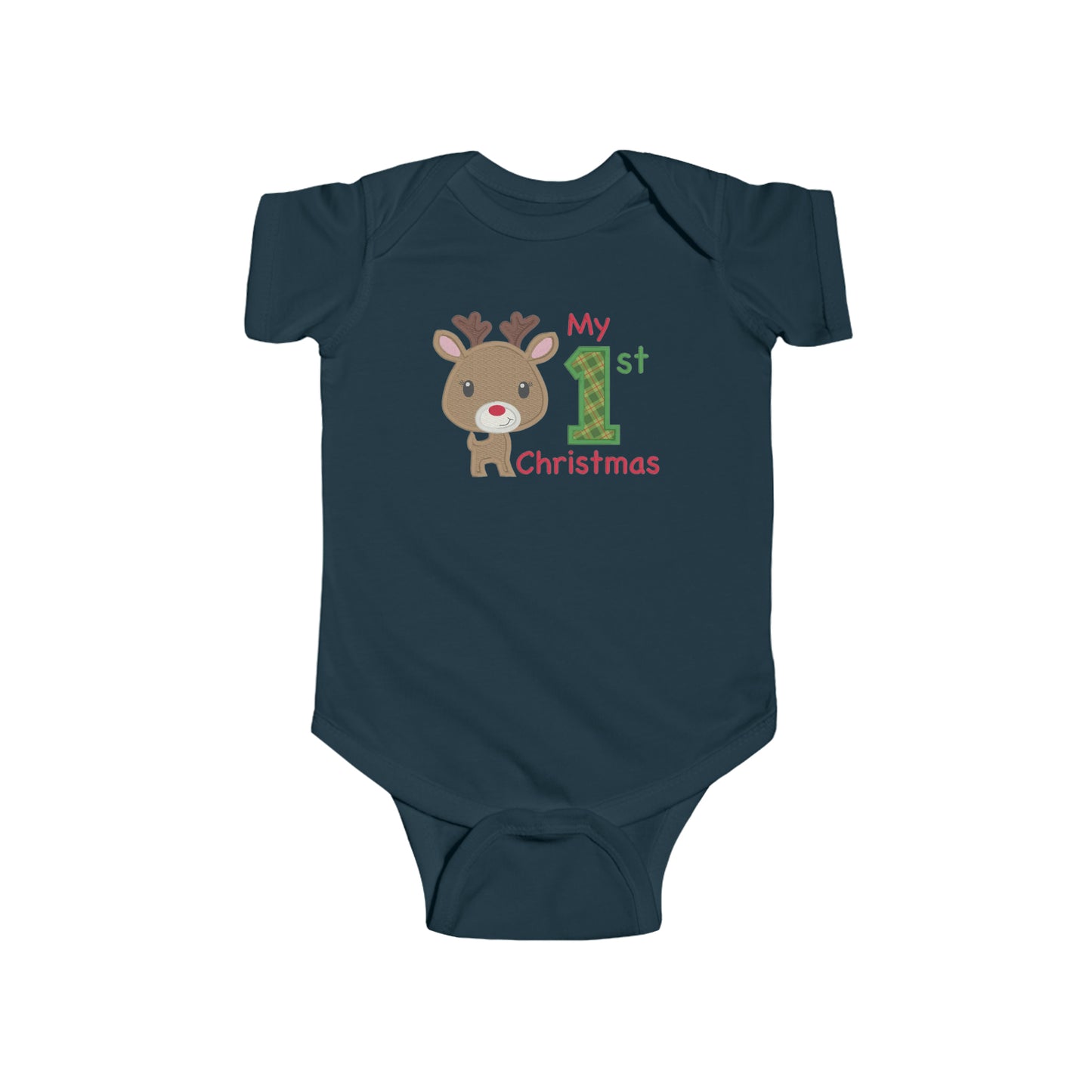 My 1st Christmas Reindeer - Infant Fine Jersey Bodysuit