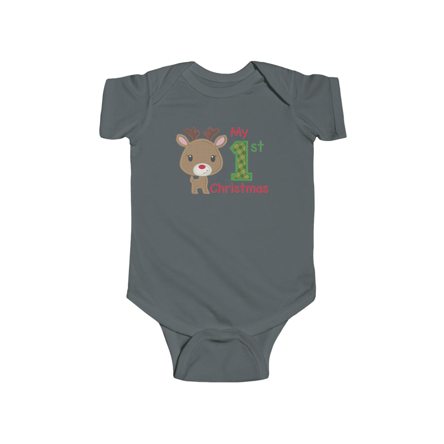 My 1st Christmas Reindeer - Infant Fine Jersey Bodysuit