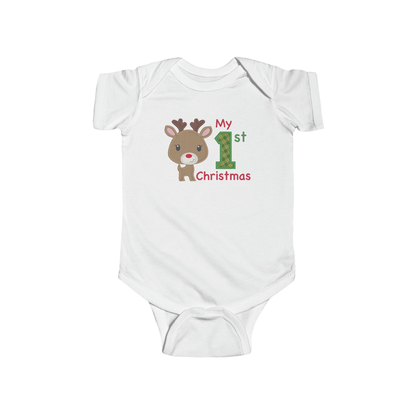 My 1st Christmas Reindeer - Infant Fine Jersey Bodysuit