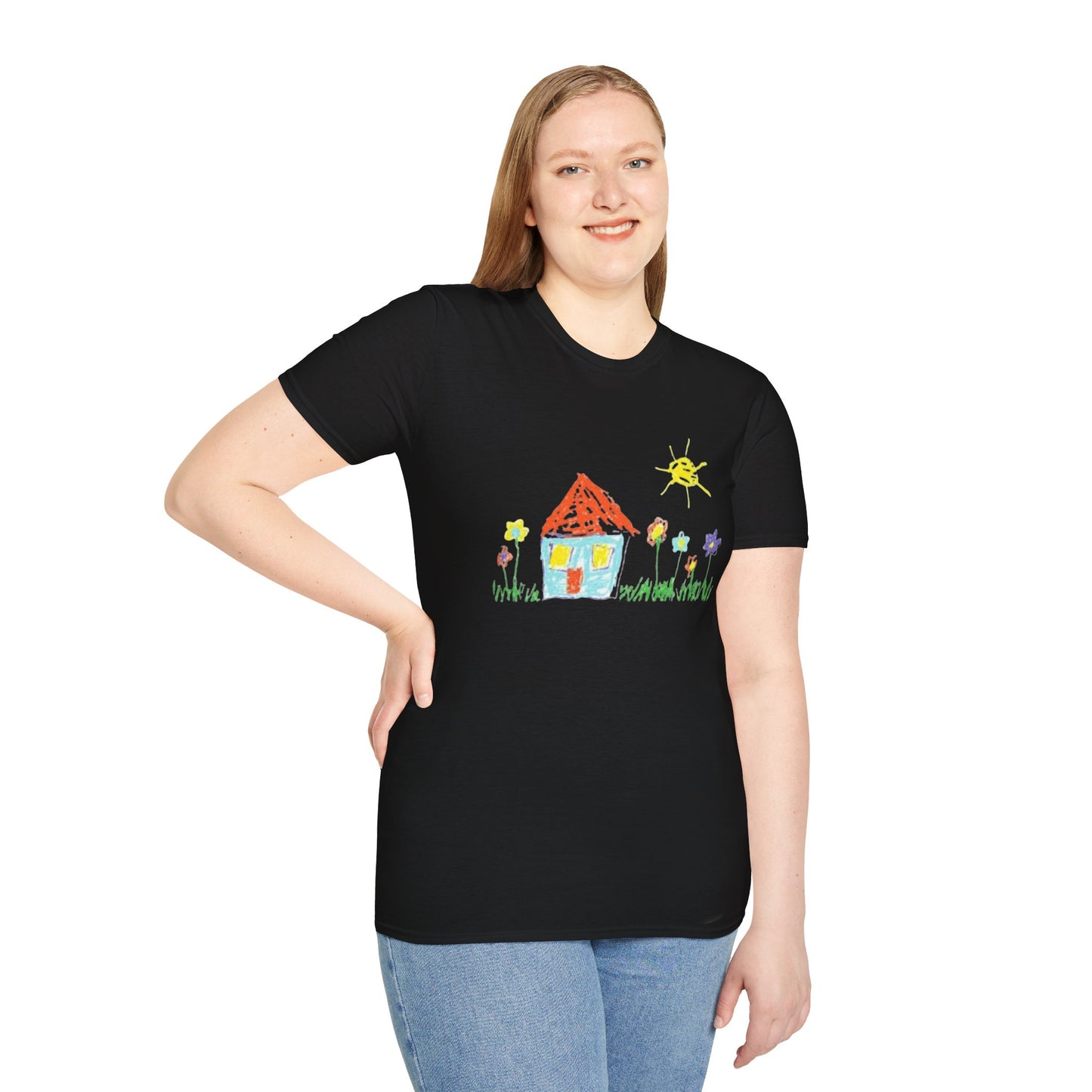 Your Childs Art on a Shirt - Adult Unisex Softstyle T-Shirt