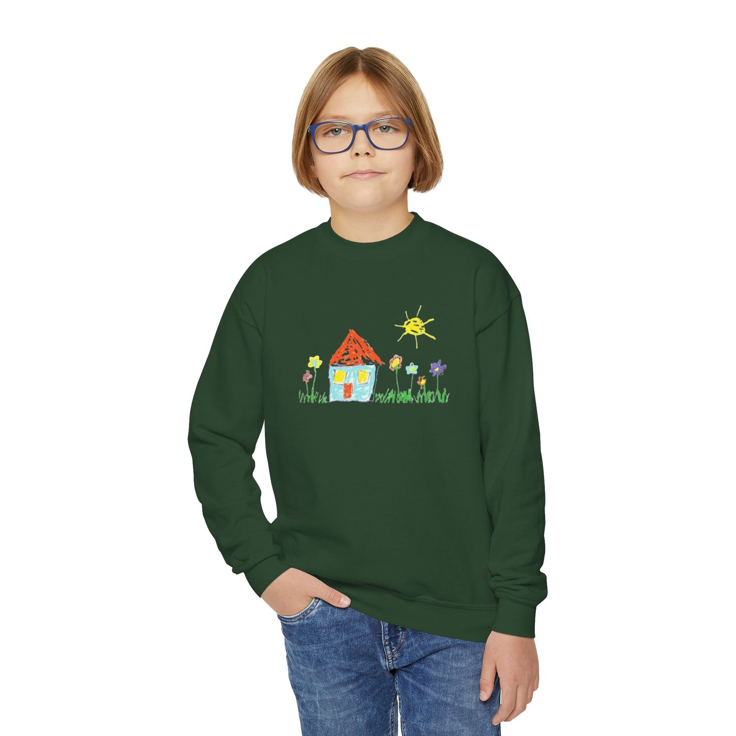 Your Child’s Art on a Shirt - Youth Crewneck Sweatshirt