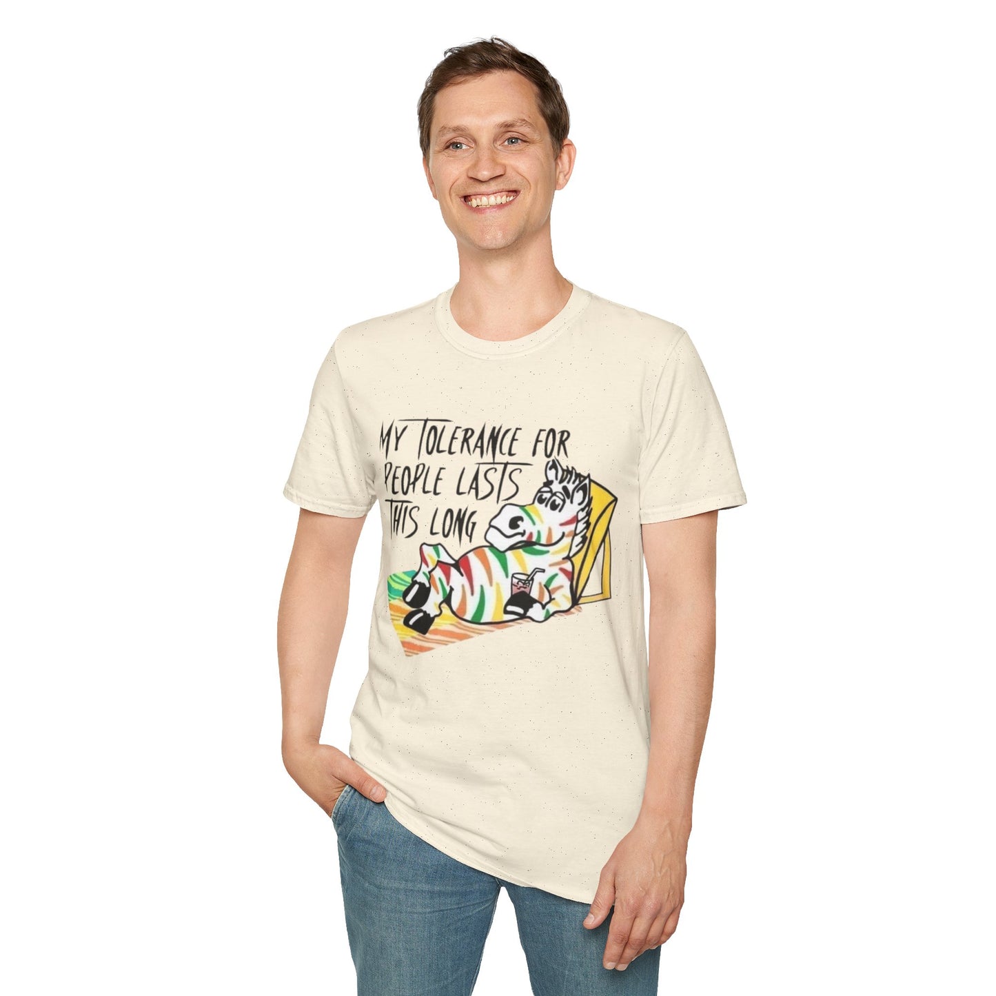 My Tolerance for people Fruit Stripe - Unisex Softstyle T-Shirt