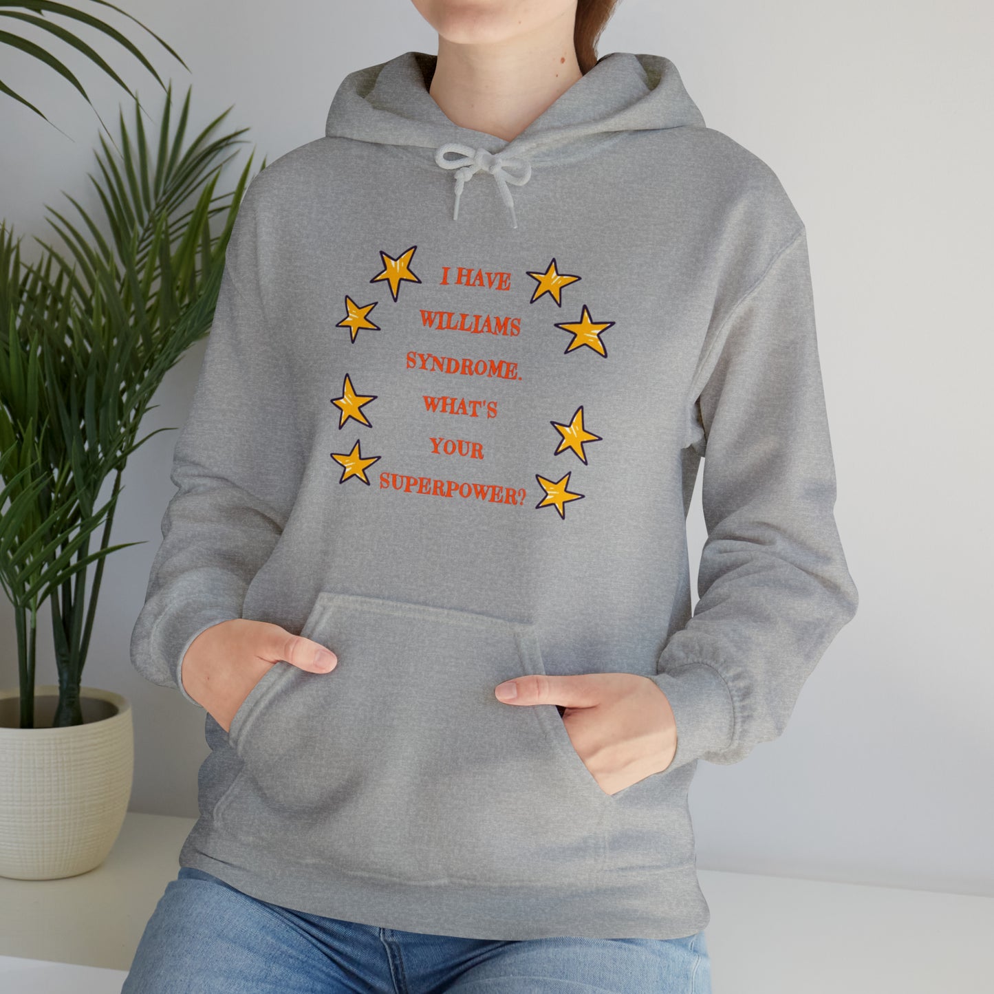 Williams Syndrome Superpower Stars - Unisex Heavy Blend™ Hooded Sweatshirt