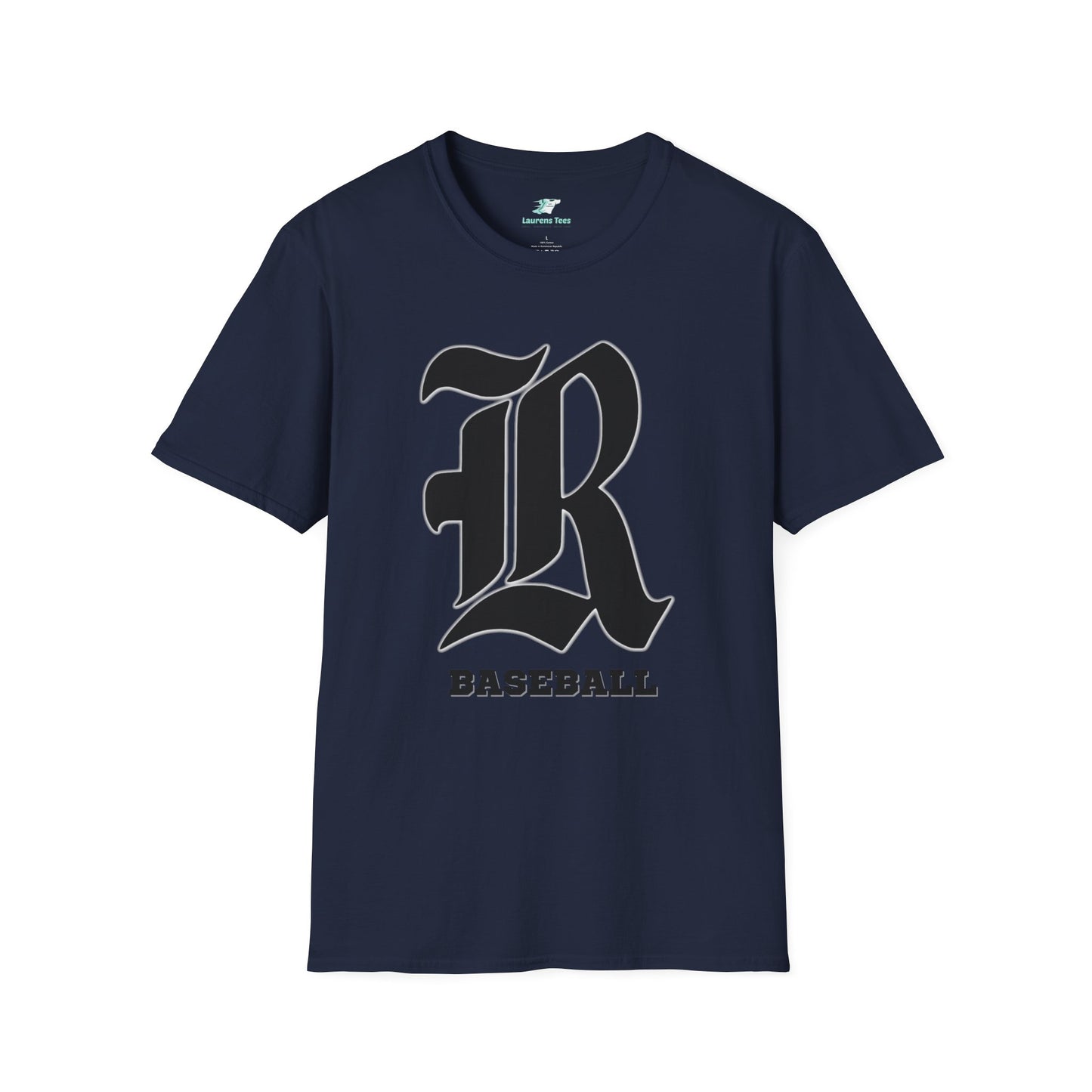 Custom one side Front or Back (RHS Baseball used as example) - Unisex Softstyle T-Shirt