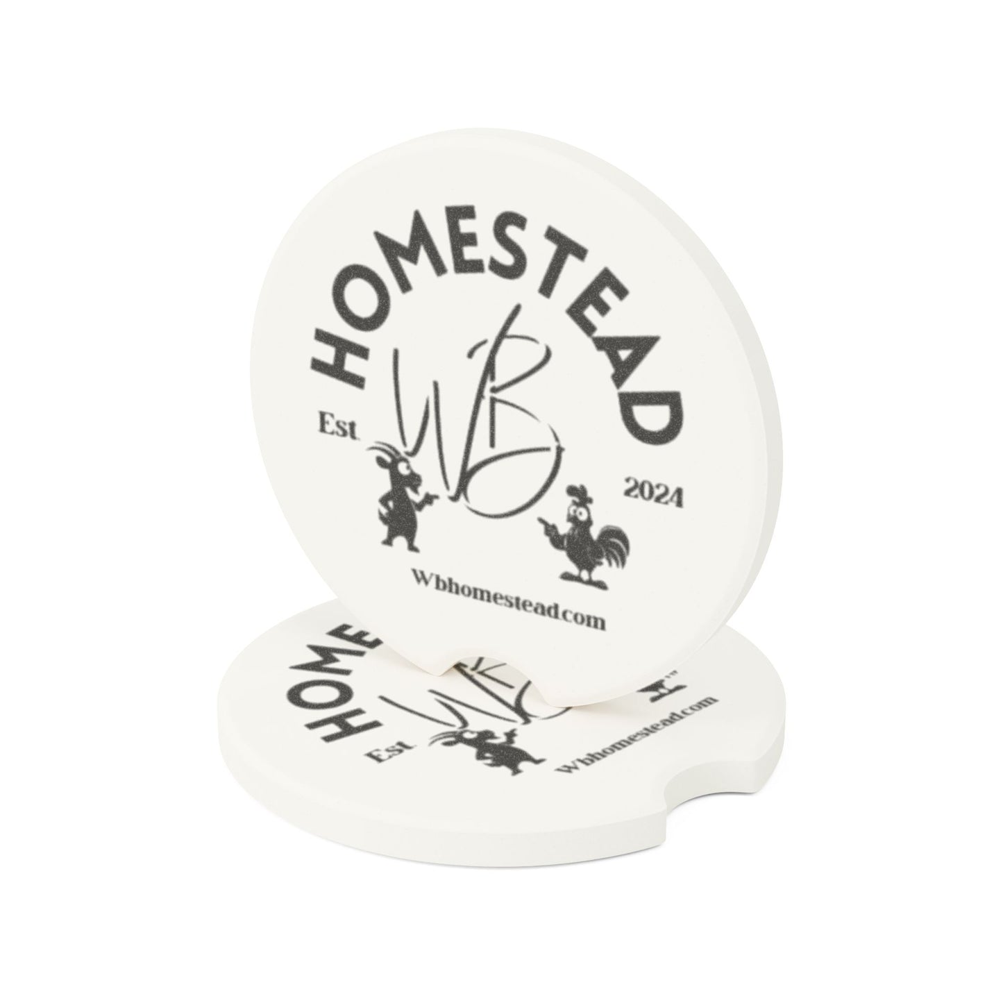 Life at WB Homestead - Custom Soapstone Car Coaster