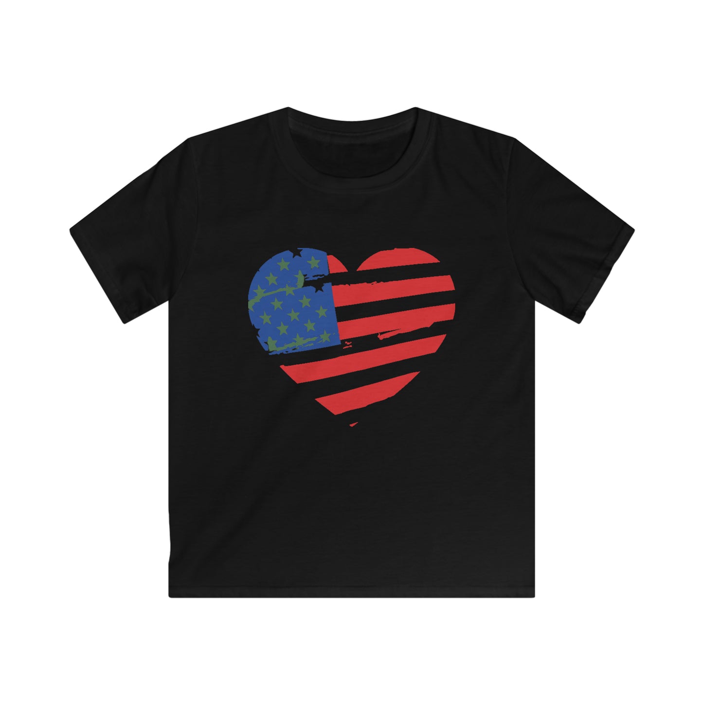 Flag Heart - Kids Softstyle Tee