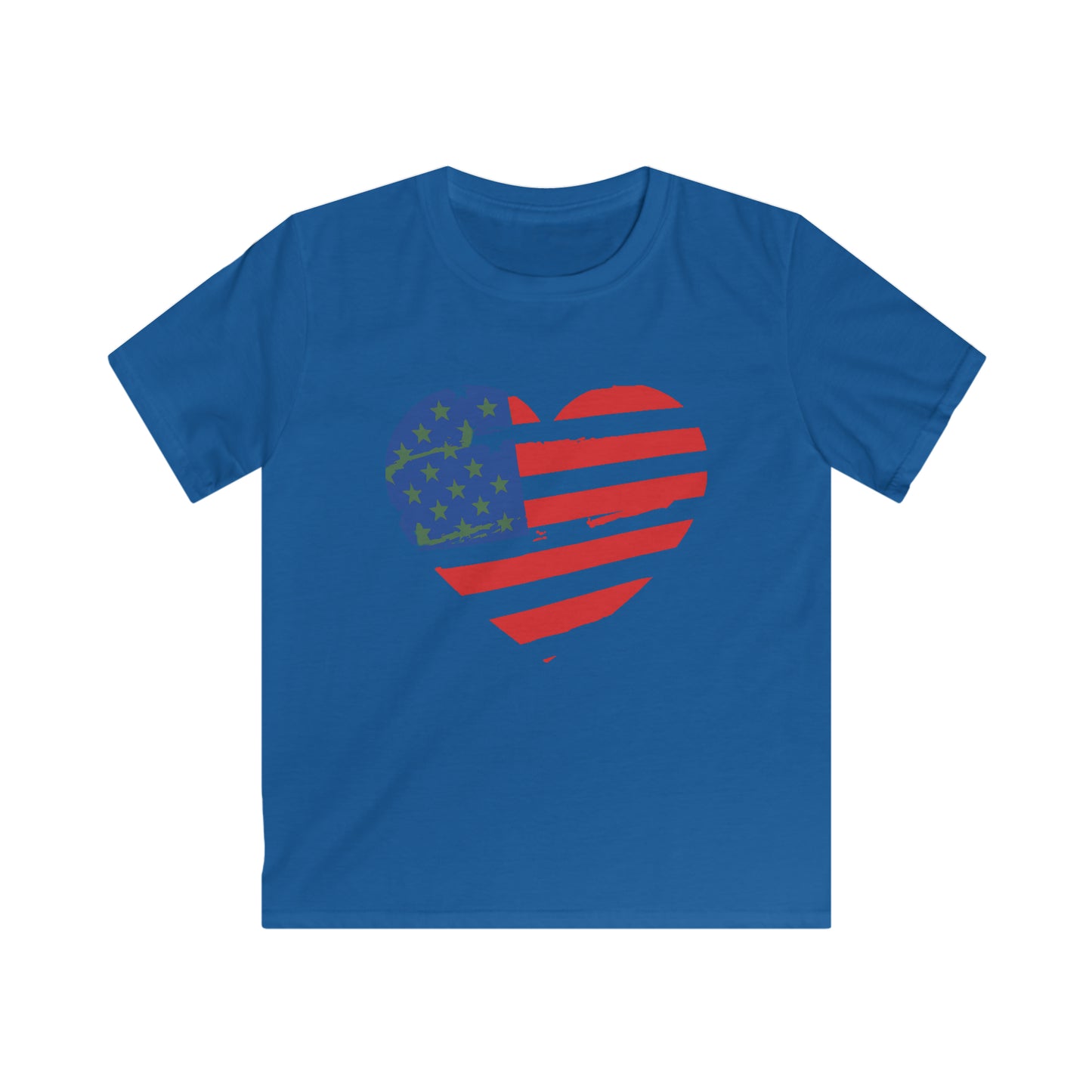 Flag Heart - Kids Softstyle Tee