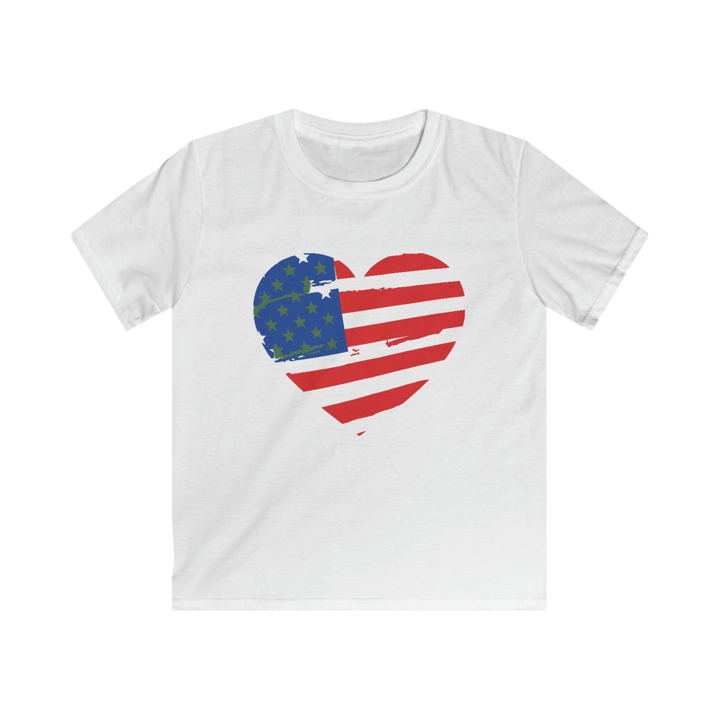 Flag Heart - Kids Softstyle Tee