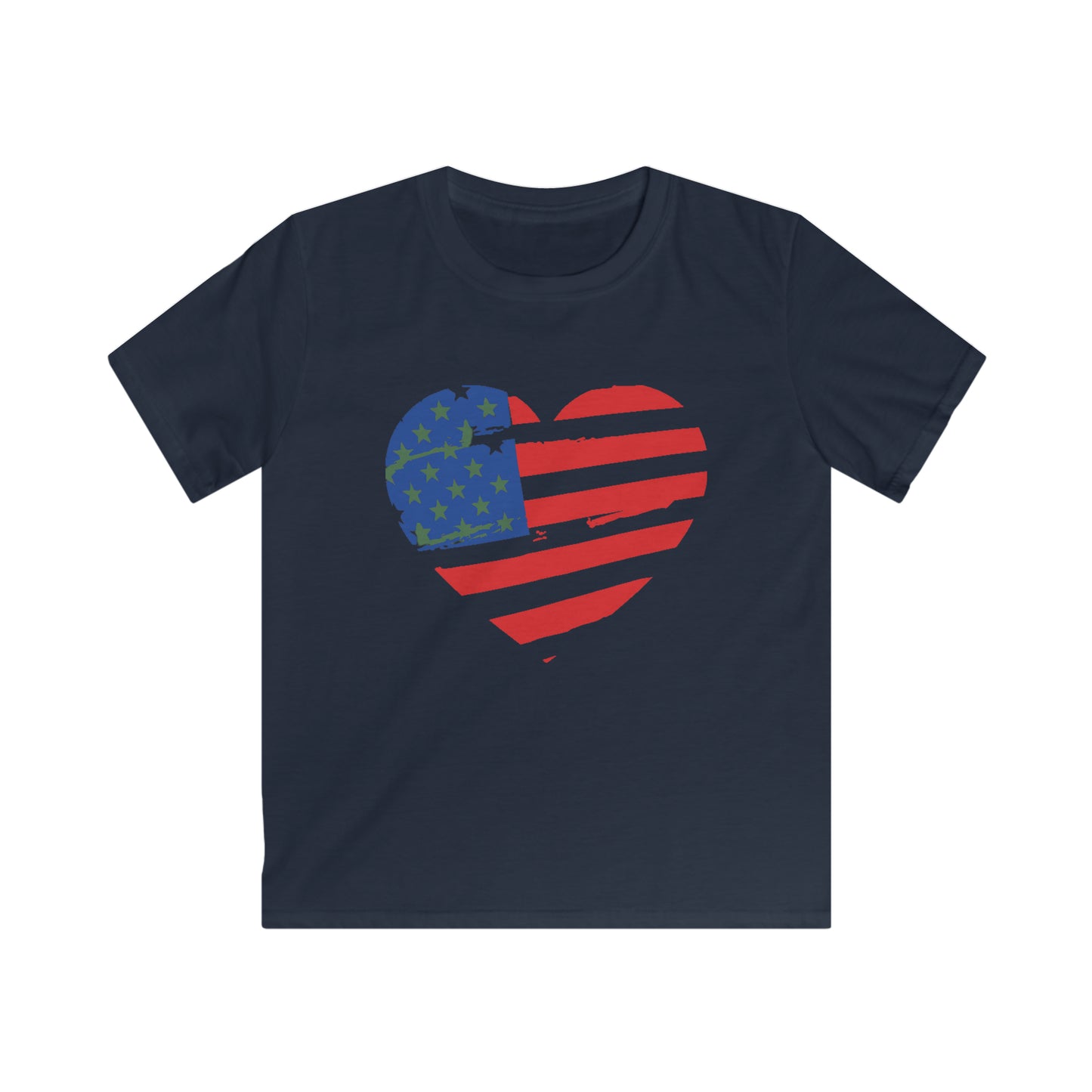 Flag Heart - Kids Softstyle Tee