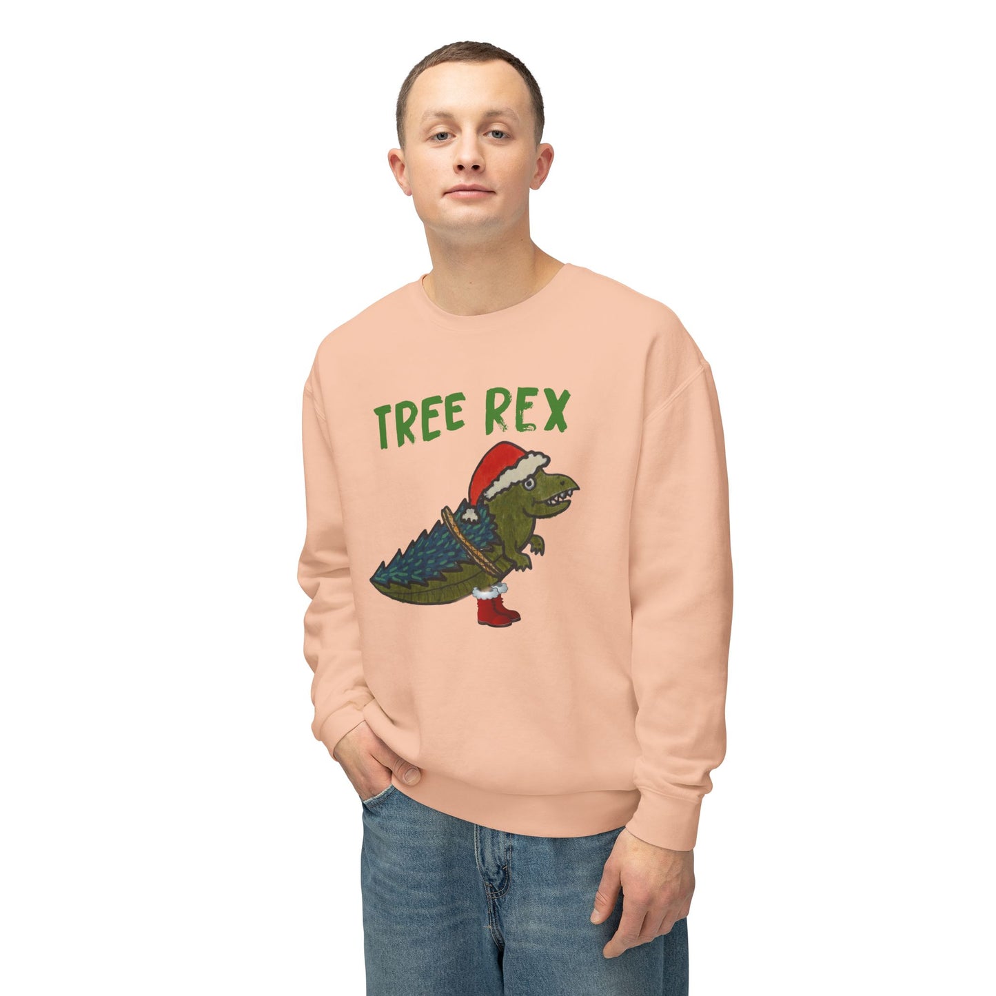 Tree Rex - Unisex Lightweight Crewneck Sweatshirt