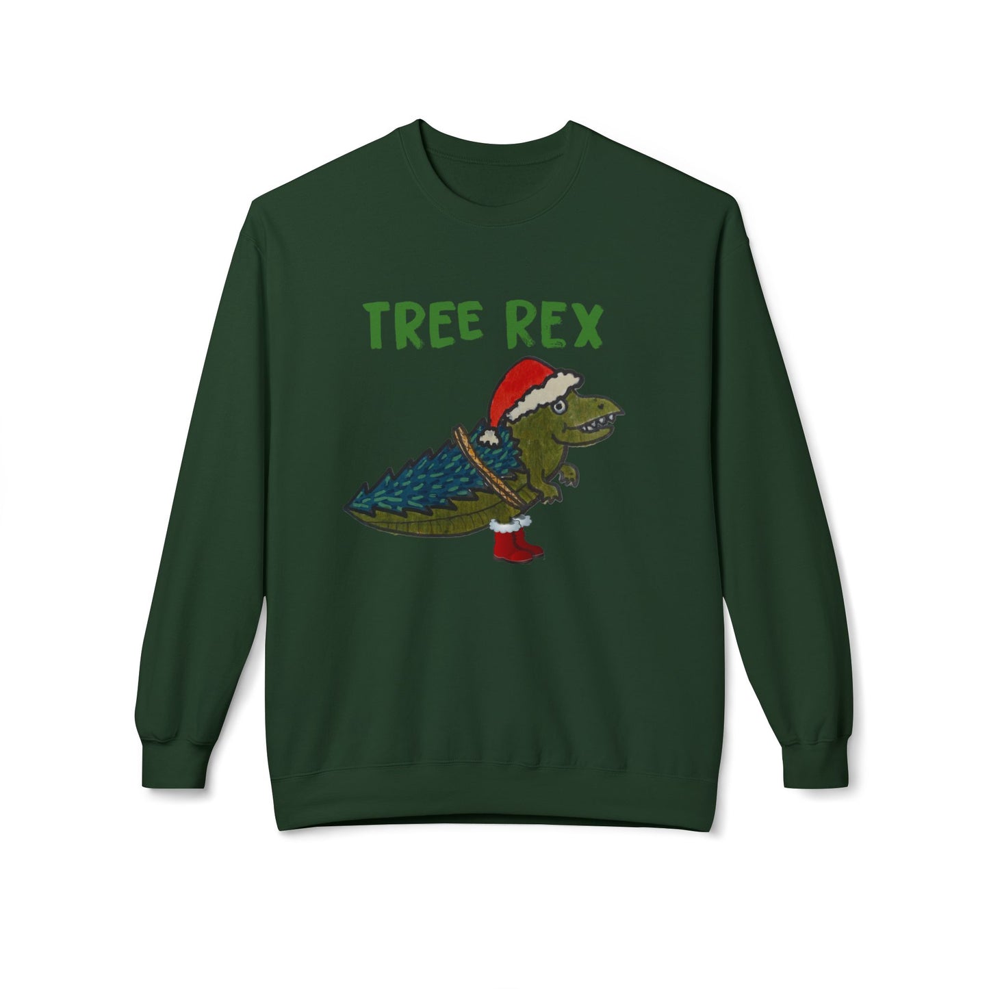 Tree Rex - Unisex Midweight Softstyle Fleece Crewneck Sweatshirt