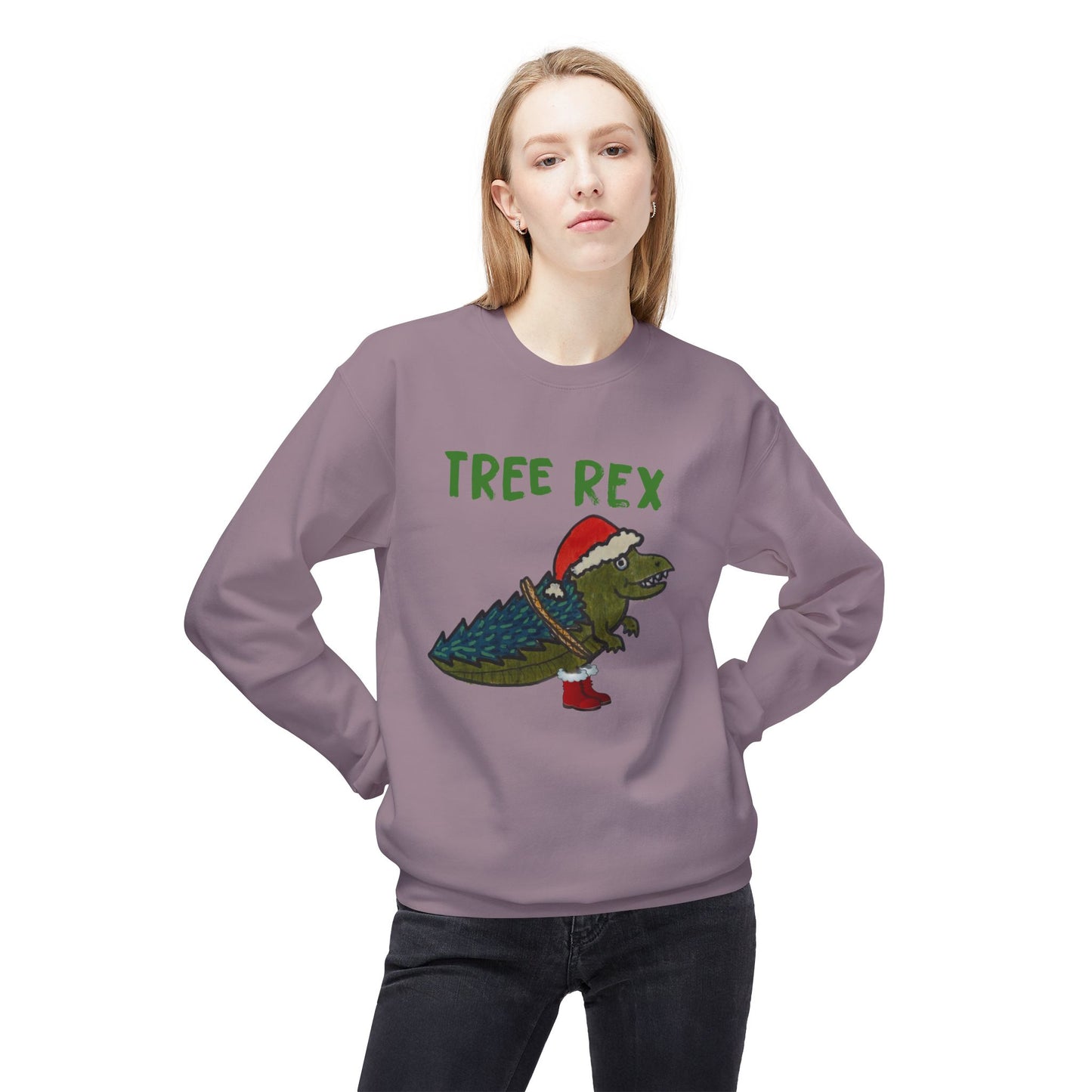 Tree Rex - Unisex Midweight Softstyle Fleece Crewneck Sweatshirt