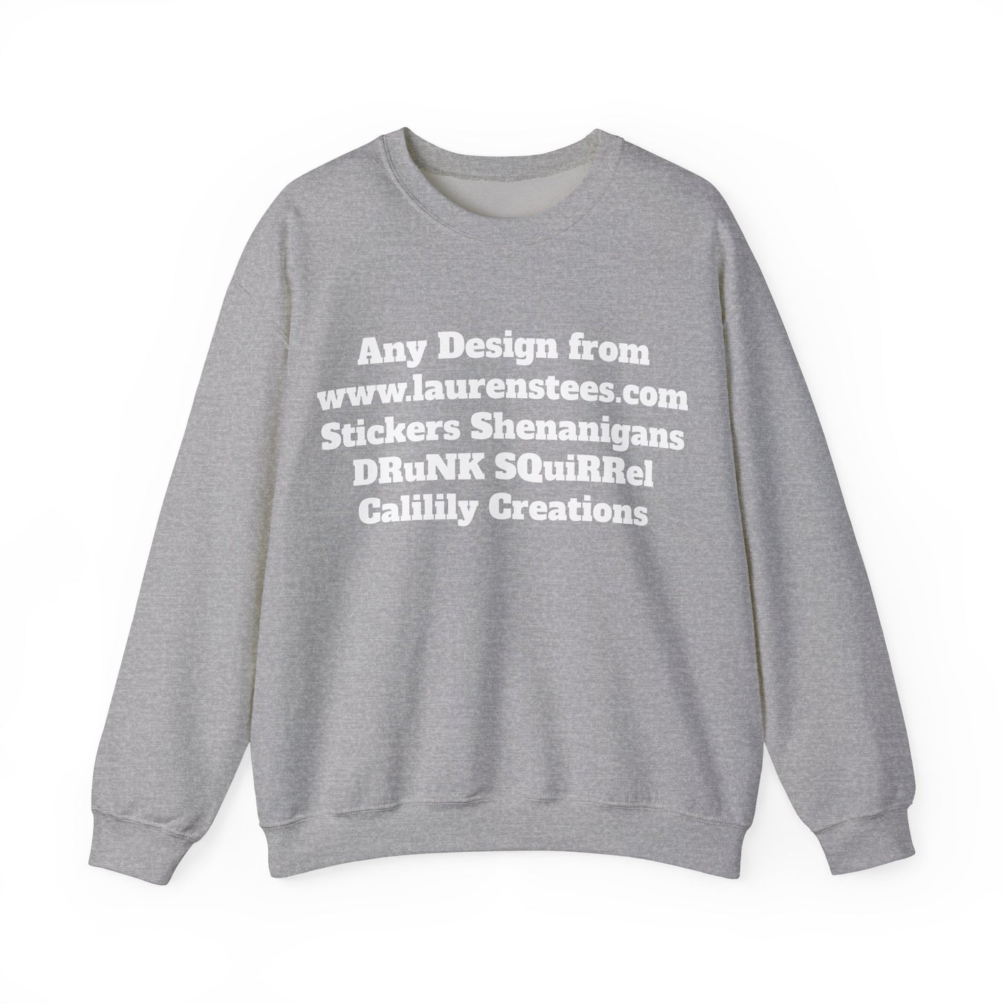 Custom or Any design on site FRONT & BACK DESIGNS - Unisex Heavy Blend™ Crewneck Sweatshirt