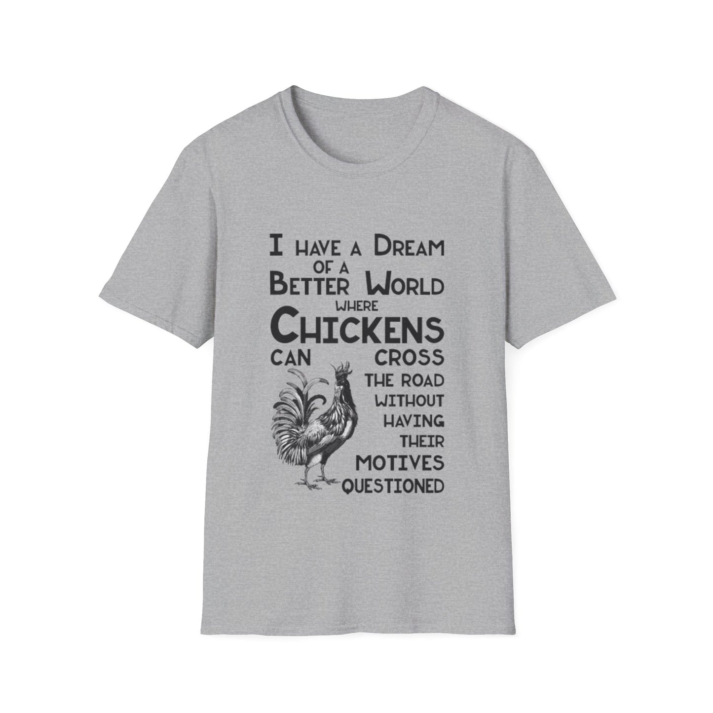 Chicken Crossing the Road - Unisex Softstyle T-Shirt