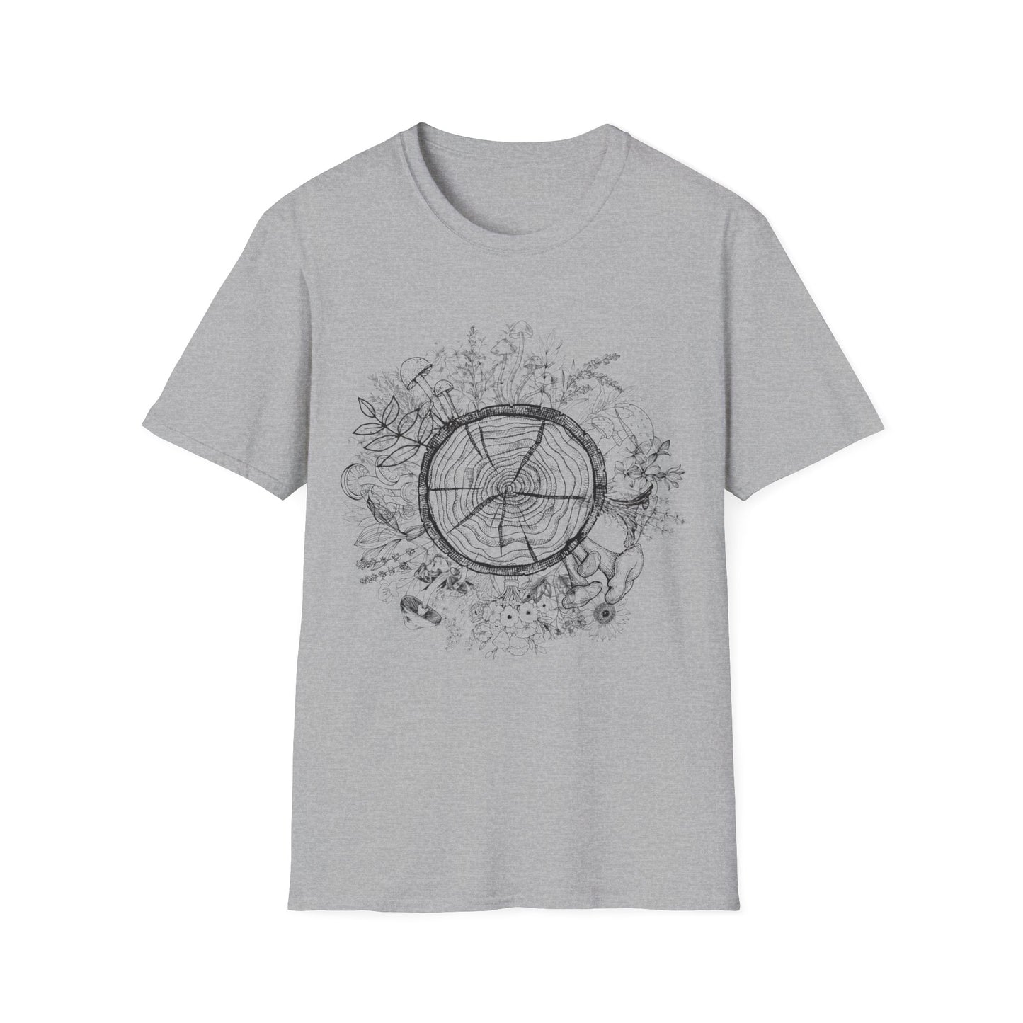 Bio Bloom Log - Unisex Softstyle T-Shirt