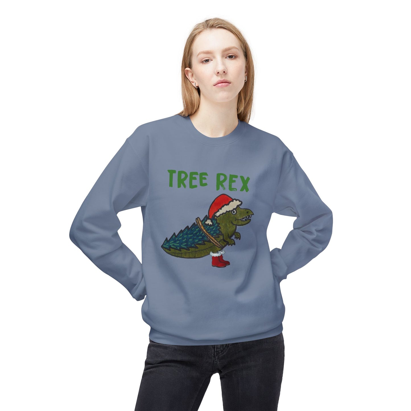 Tree Rex - Unisex Midweight Softstyle Fleece Crewneck Sweatshirt