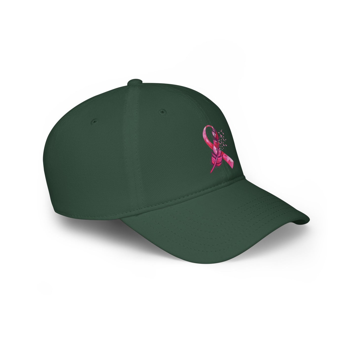 Breast Cancer Awareness Feather - Low Profile Baseball Cap