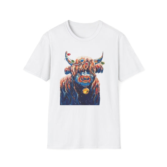 Highland Cow Christmas - Unisex Softstyle T-Shirt