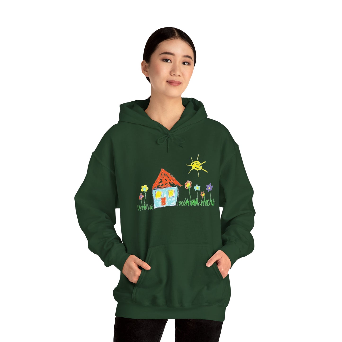 Your Childs Art on a Shirt - Adult Unisex Heavy Blend™ Hooded Sweatshirt