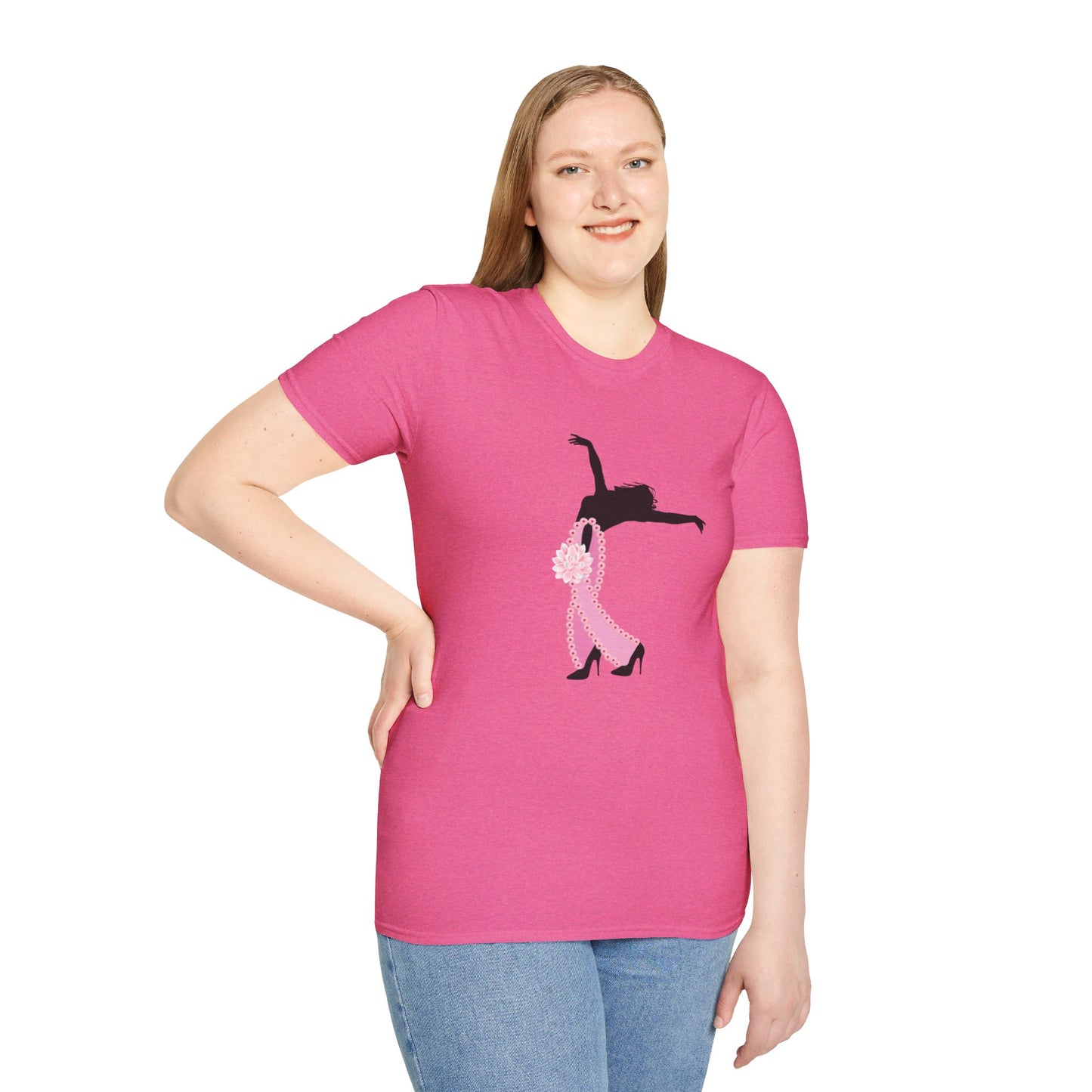 Breast Cancer Awareness Dancer- Unisex Softstyle T-Shirt