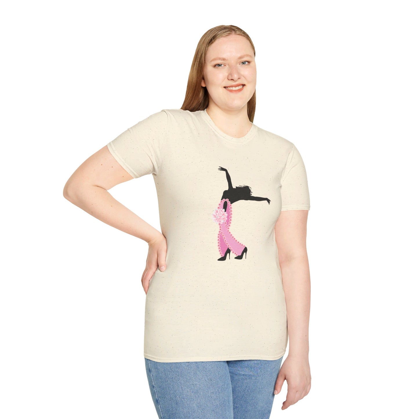 Breast Cancer Awareness Dancer- Unisex Softstyle T-Shirt