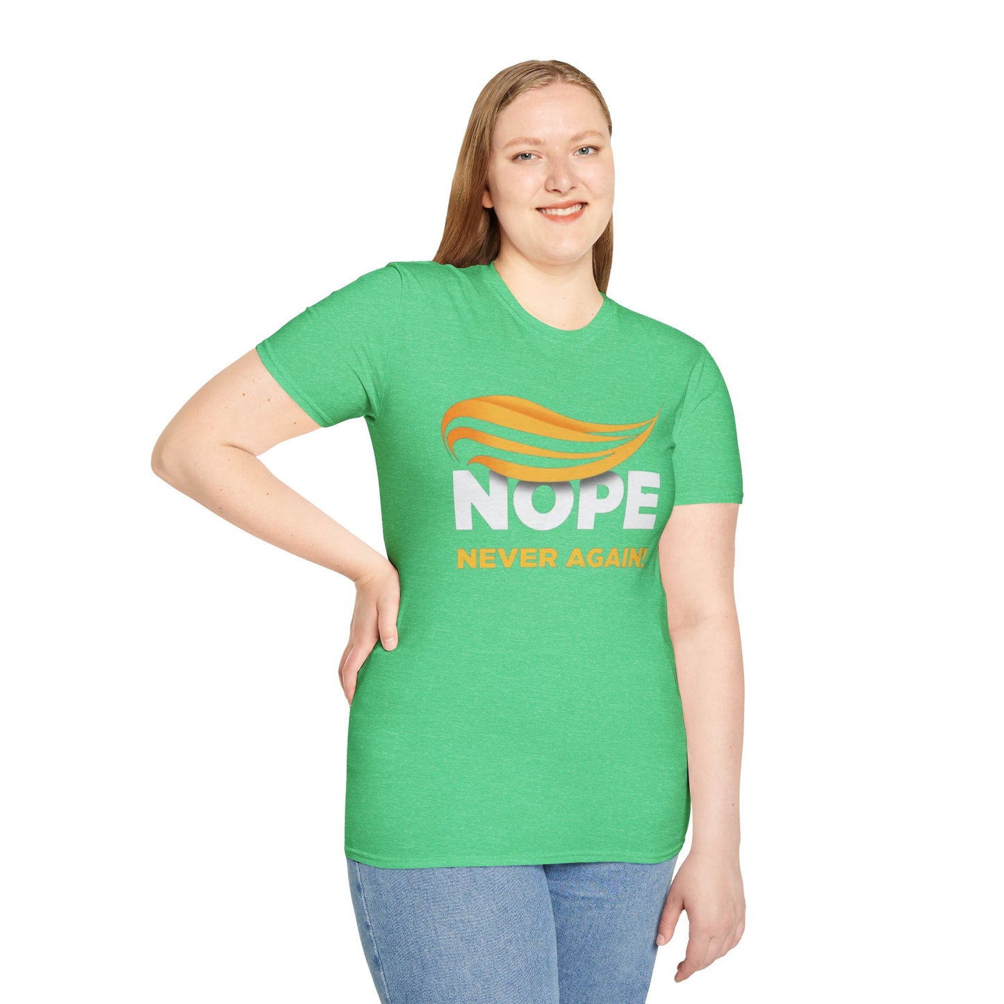 Nope Never Again - Unisex Softstyle T-Shirt