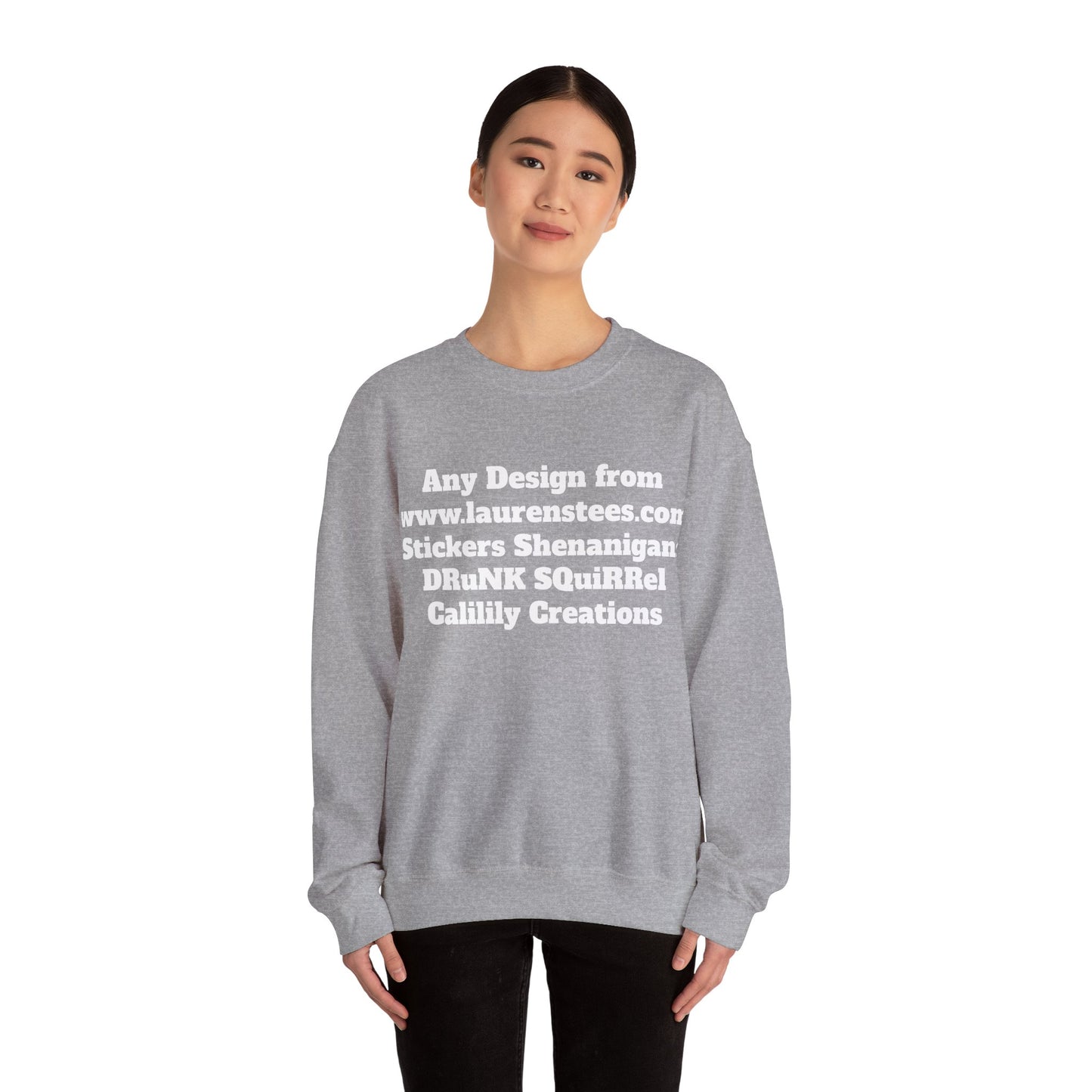 Custom or Any design on site FRONT & BACK DESIGNS - Unisex Heavy Blend™ Crewneck Sweatshirt