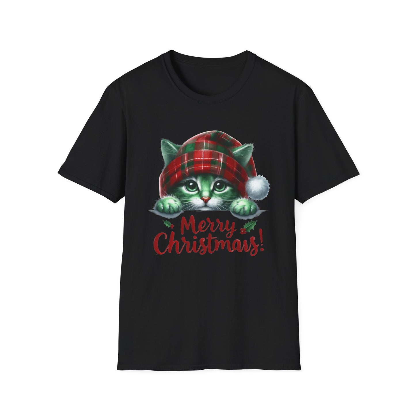 Merry Christmas Kitty - Unisex Softstyle T-Shirt