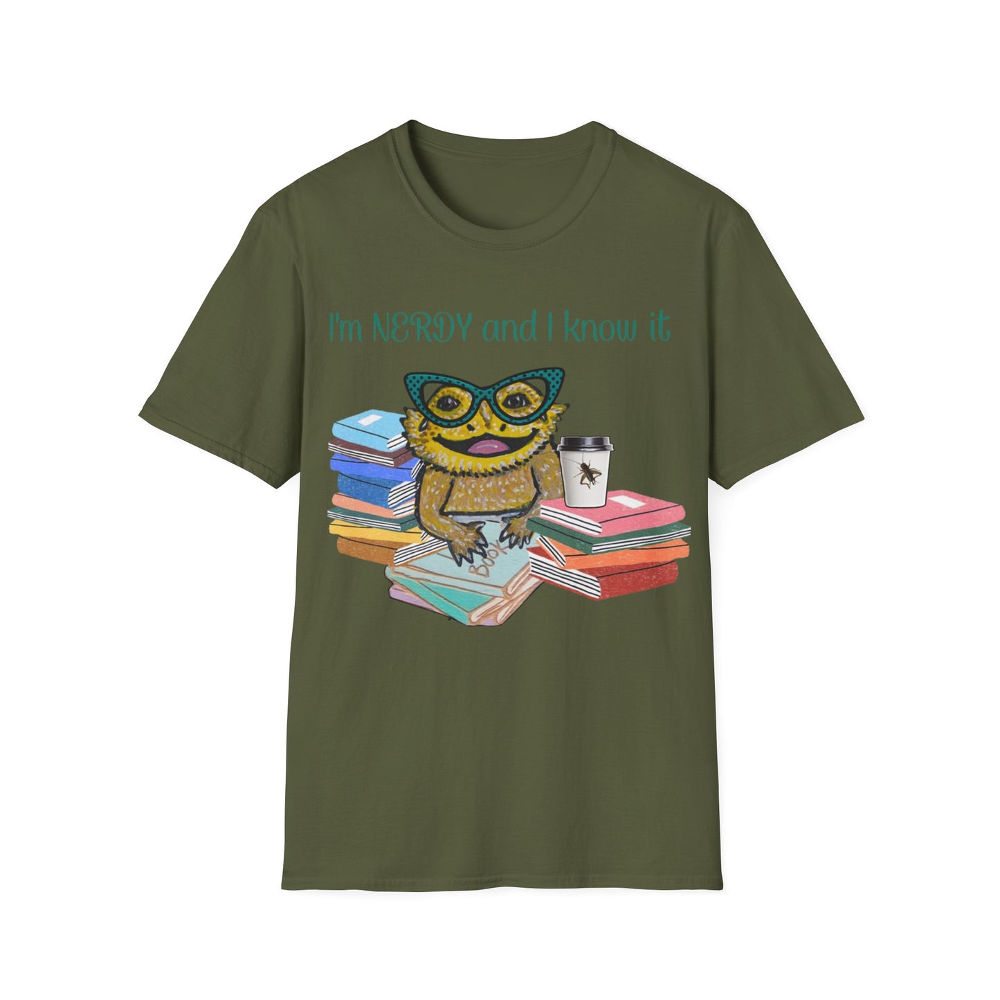 I'm Nerdy & I Know It Beardie - Unisex Softstyle T-Shirt