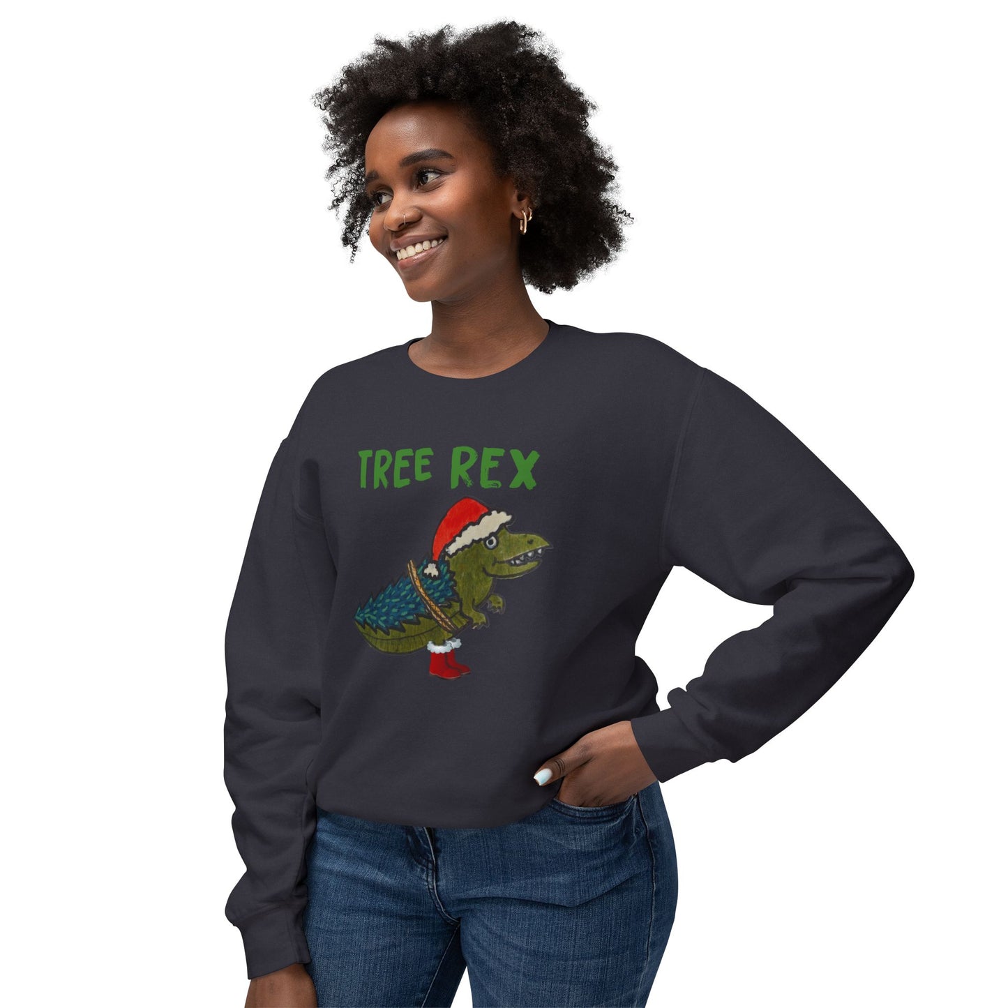 Tree Rex - Unisex Lightweight Crewneck Sweatshirt