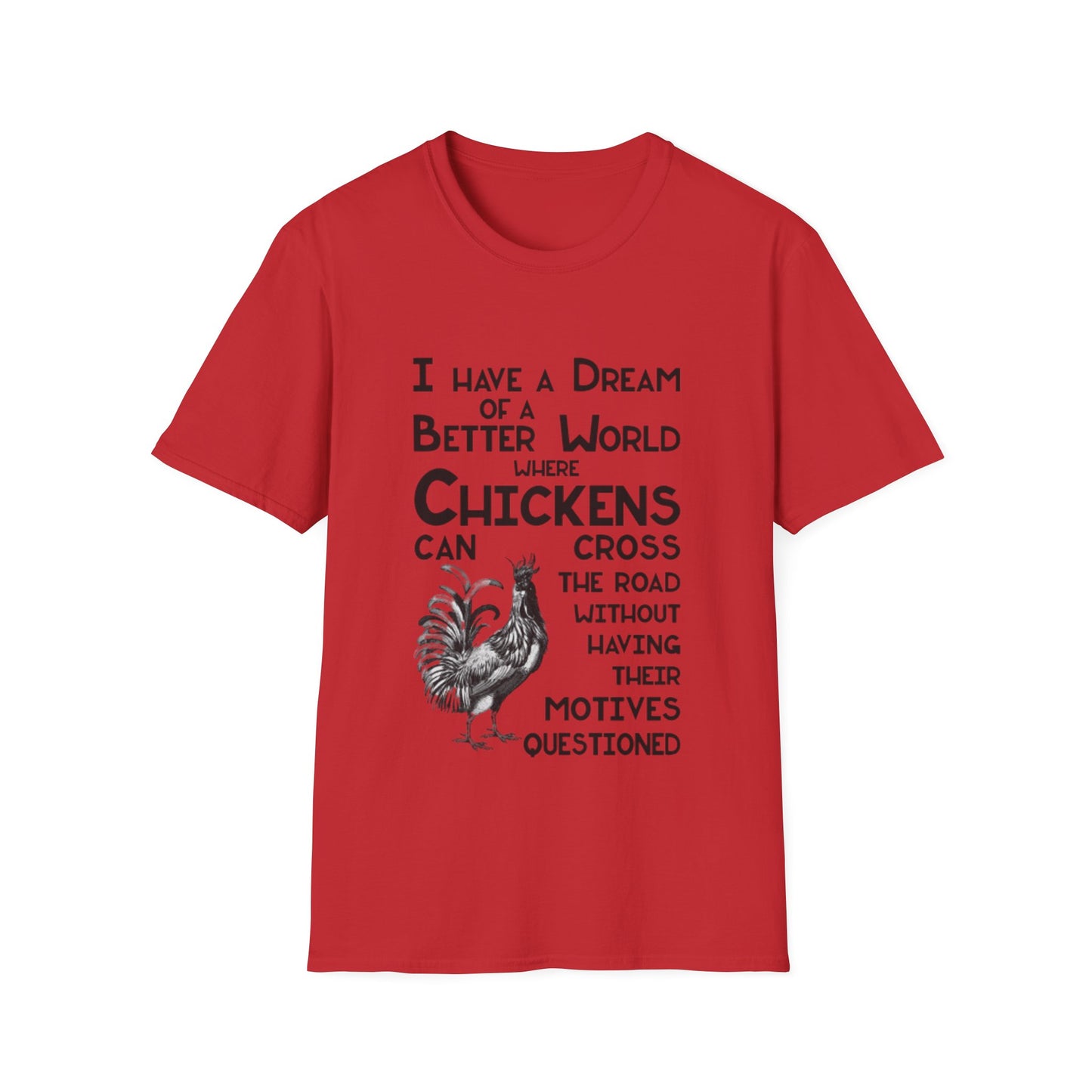 Chicken Crossing the Road - Unisex Softstyle T-Shirt