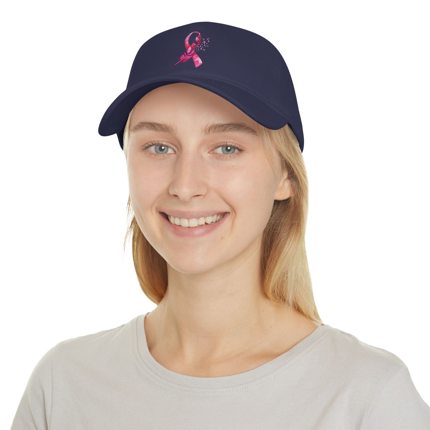 Breast Cancer Awareness Feather - Low Profile Baseball Cap