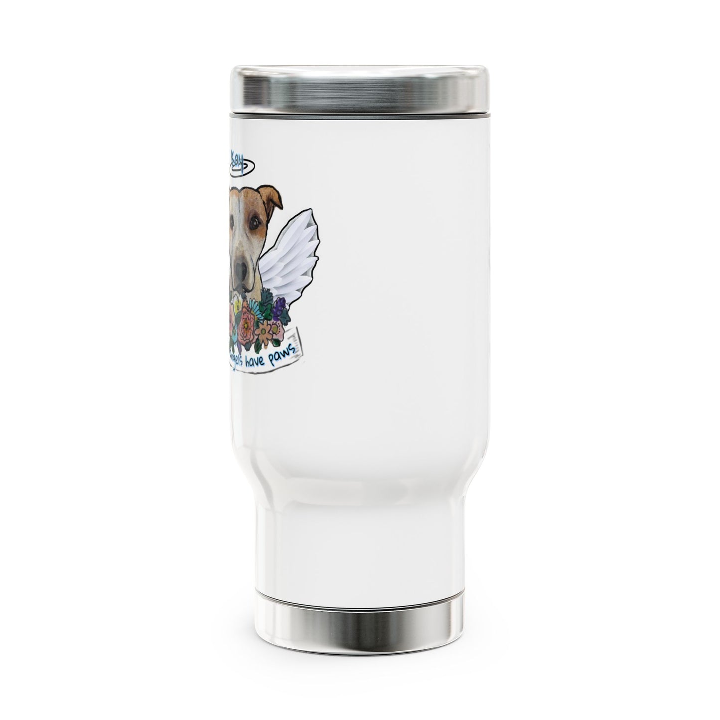 Stainless Steel Travel Mug with Handle, 14oz