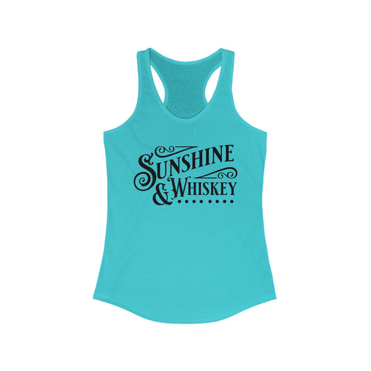 Sunshine & Whiskey - Women's Ideal Racerback Tank