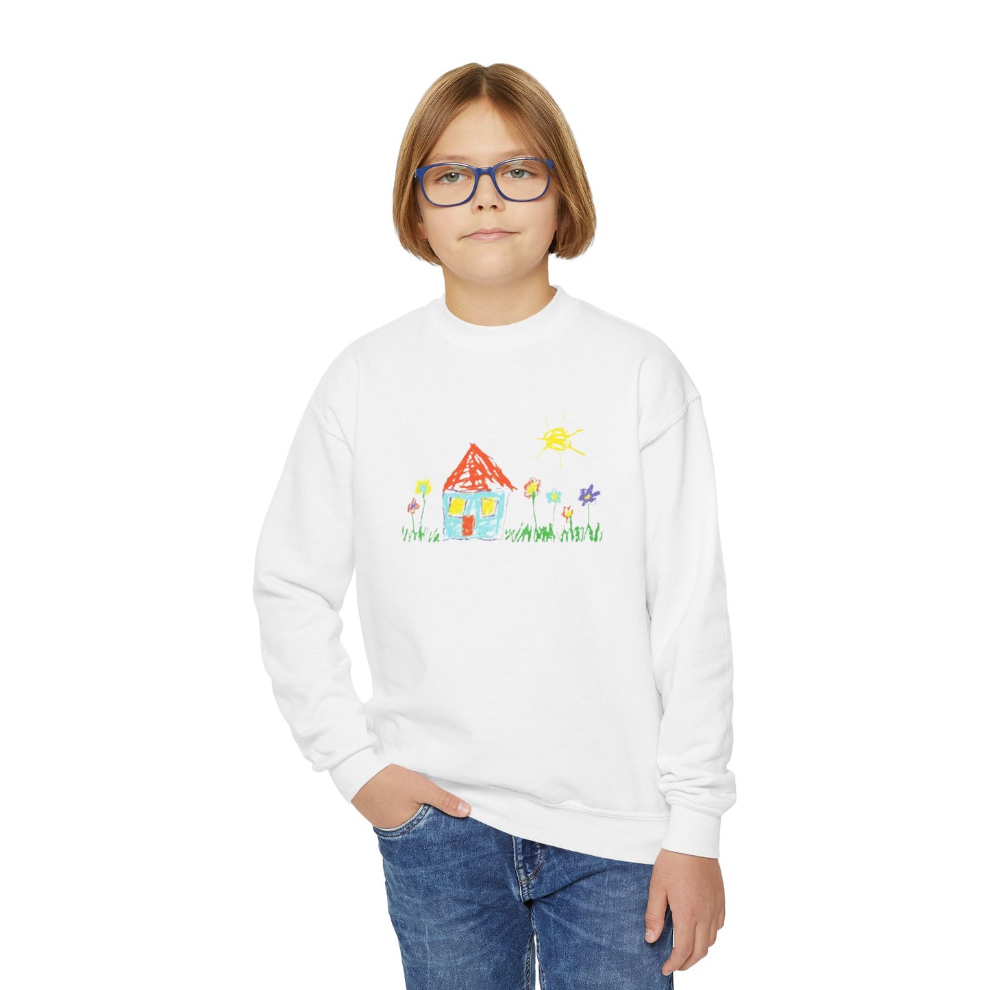 Your Child’s Art on a Shirt - Youth Crewneck Sweatshirt