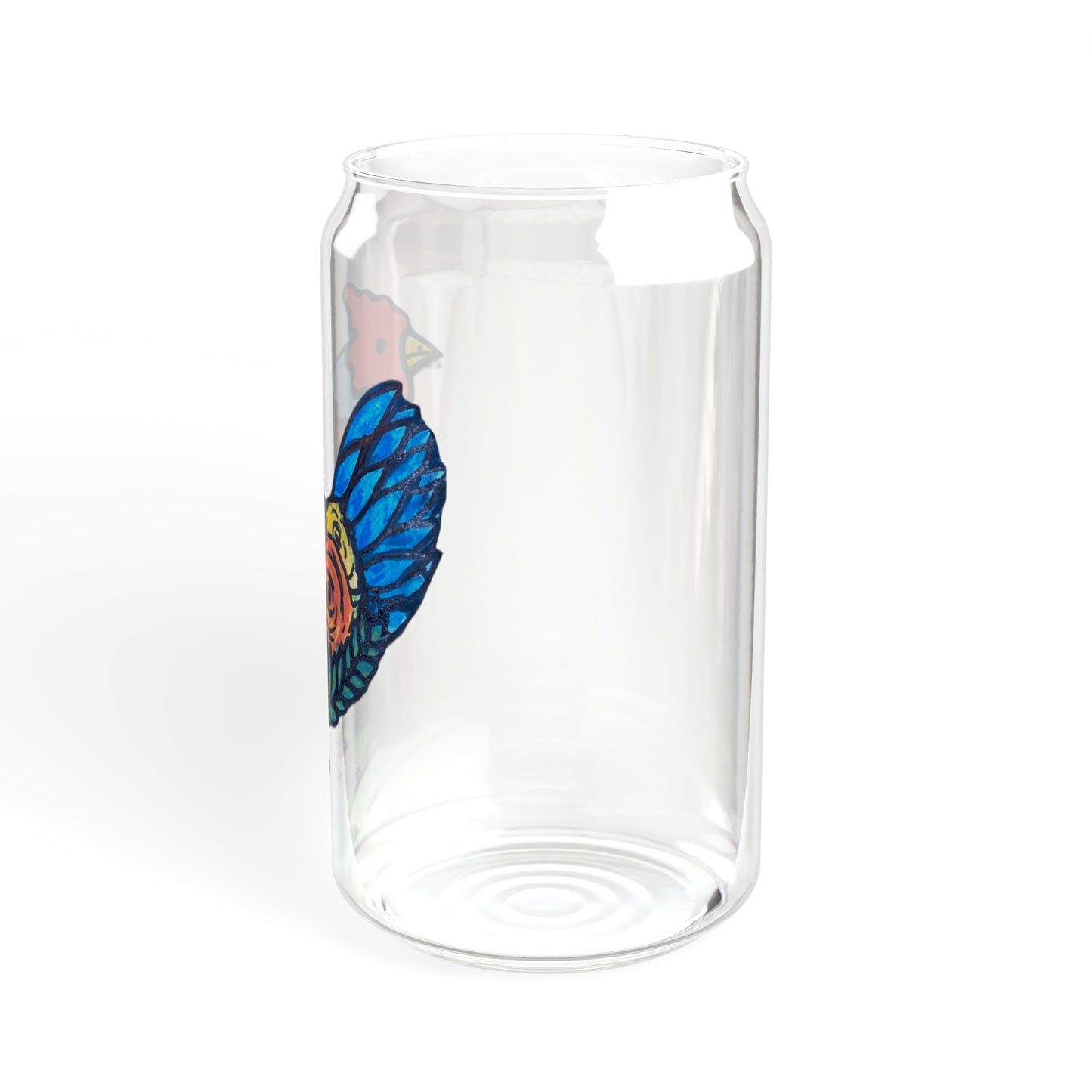 Flowery Chicken - Sipper Glass, 16oz