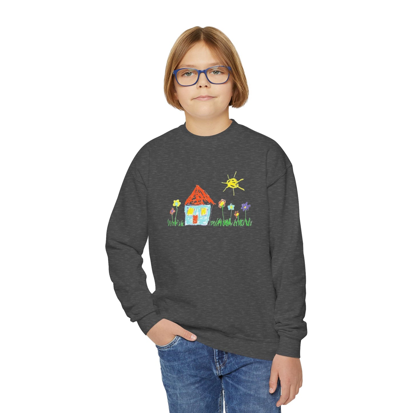 Your Child’s Art on a Shirt - Youth Crewneck Sweatshirt