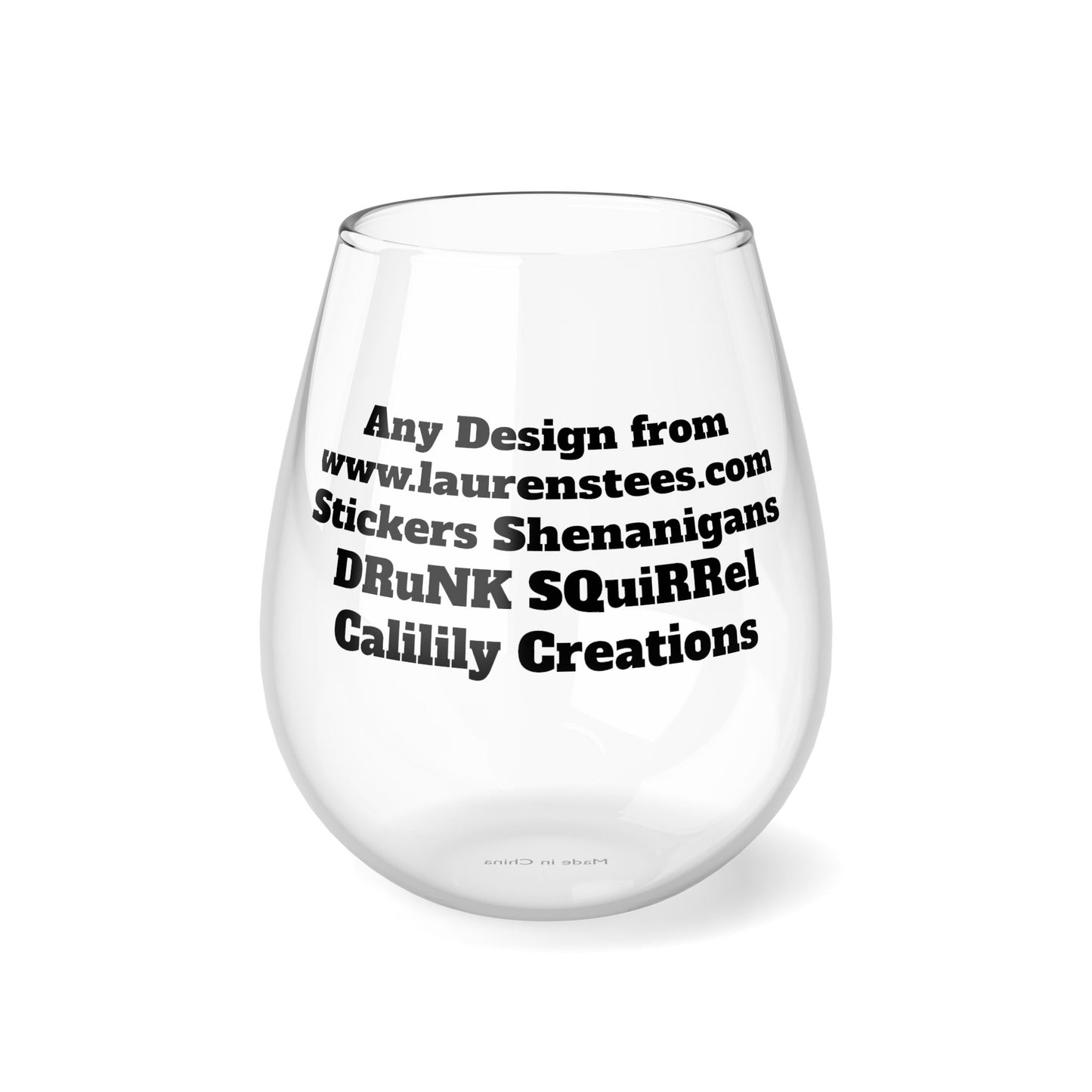 Custom - Stemless Wine Glass, 11.75oz