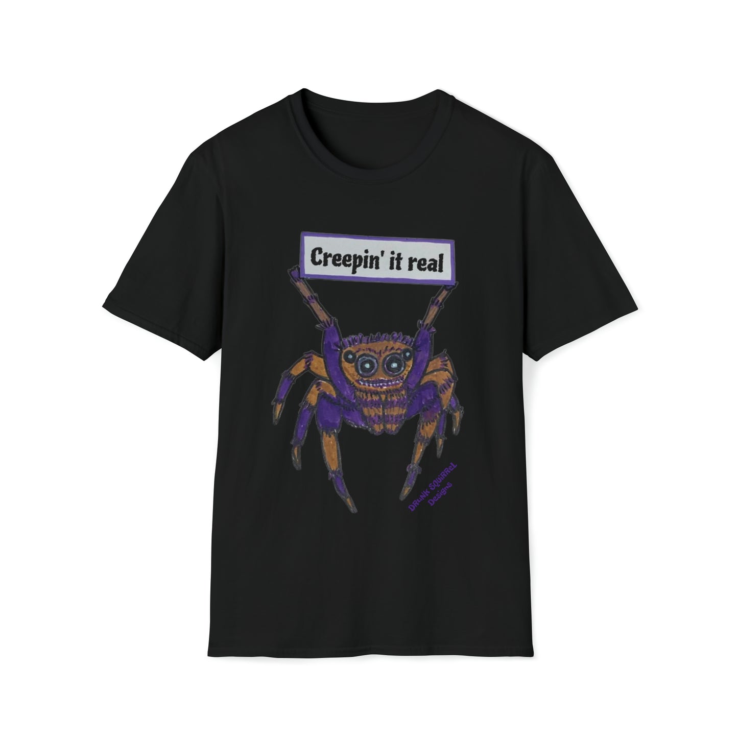 Creepin' It Real Spider - Unisex Softstyle T-Shirt