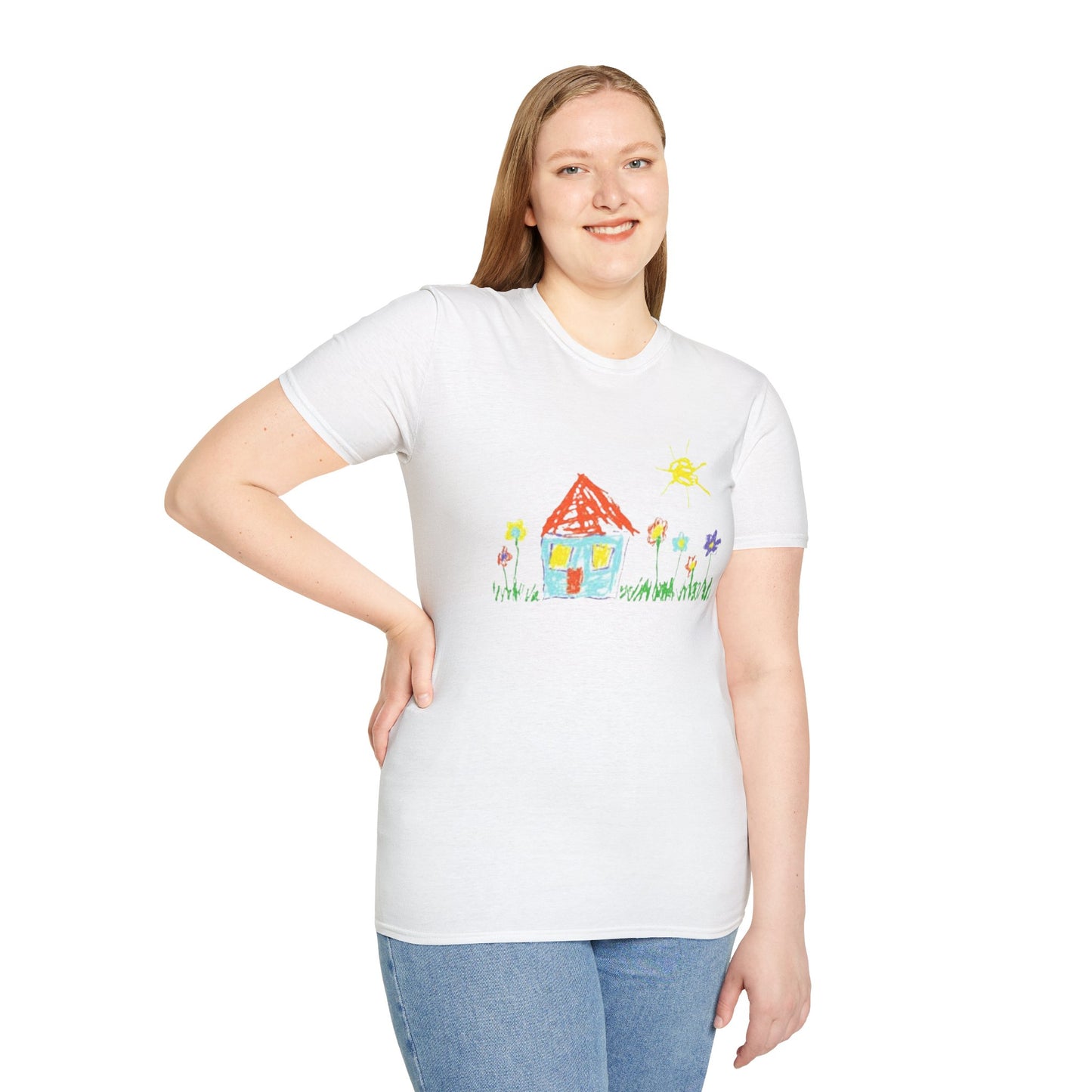 Your Childs Art on a Shirt - Adult Unisex Softstyle T-Shirt