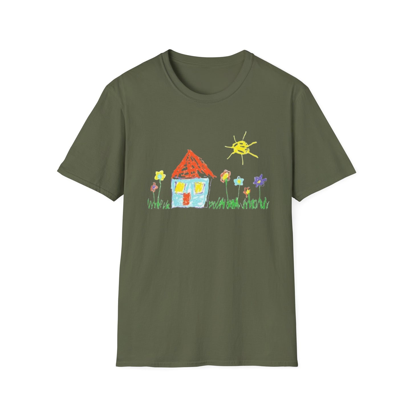 Your Childs Art on a Shirt - Adult Unisex Softstyle T-Shirt