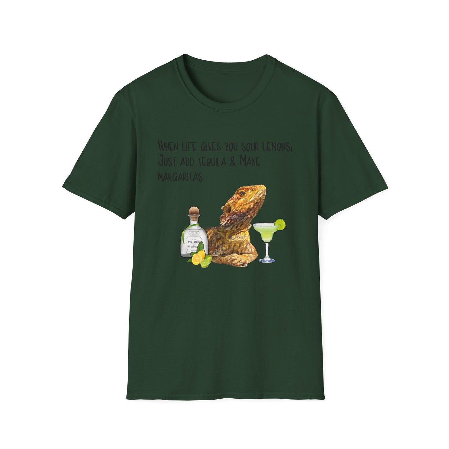 When life gives you sour lemons just add Tequila and make Margaritas - Unisex Softstyle T-Shirt