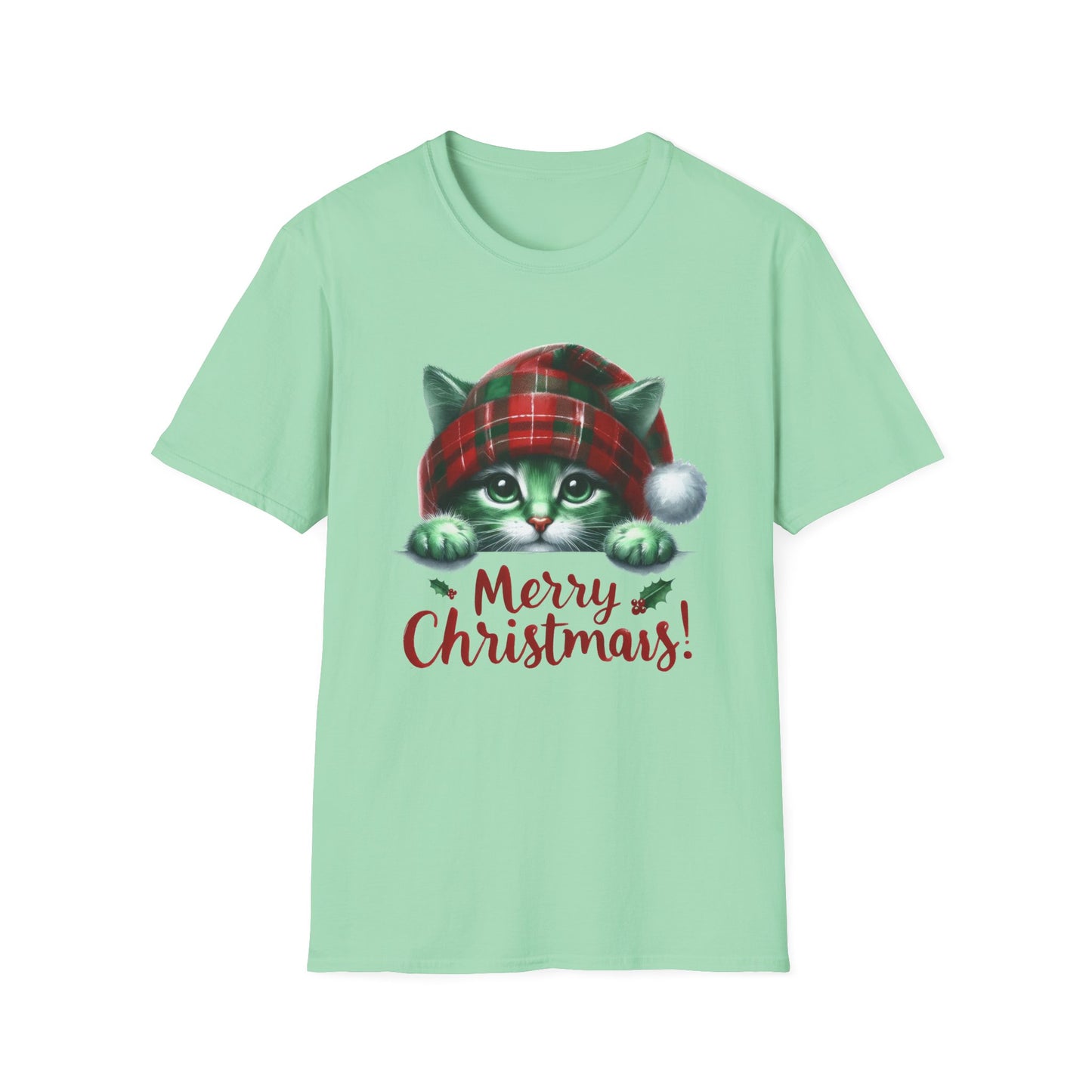 Merry Christmas Kitty - Unisex Softstyle T-Shirt