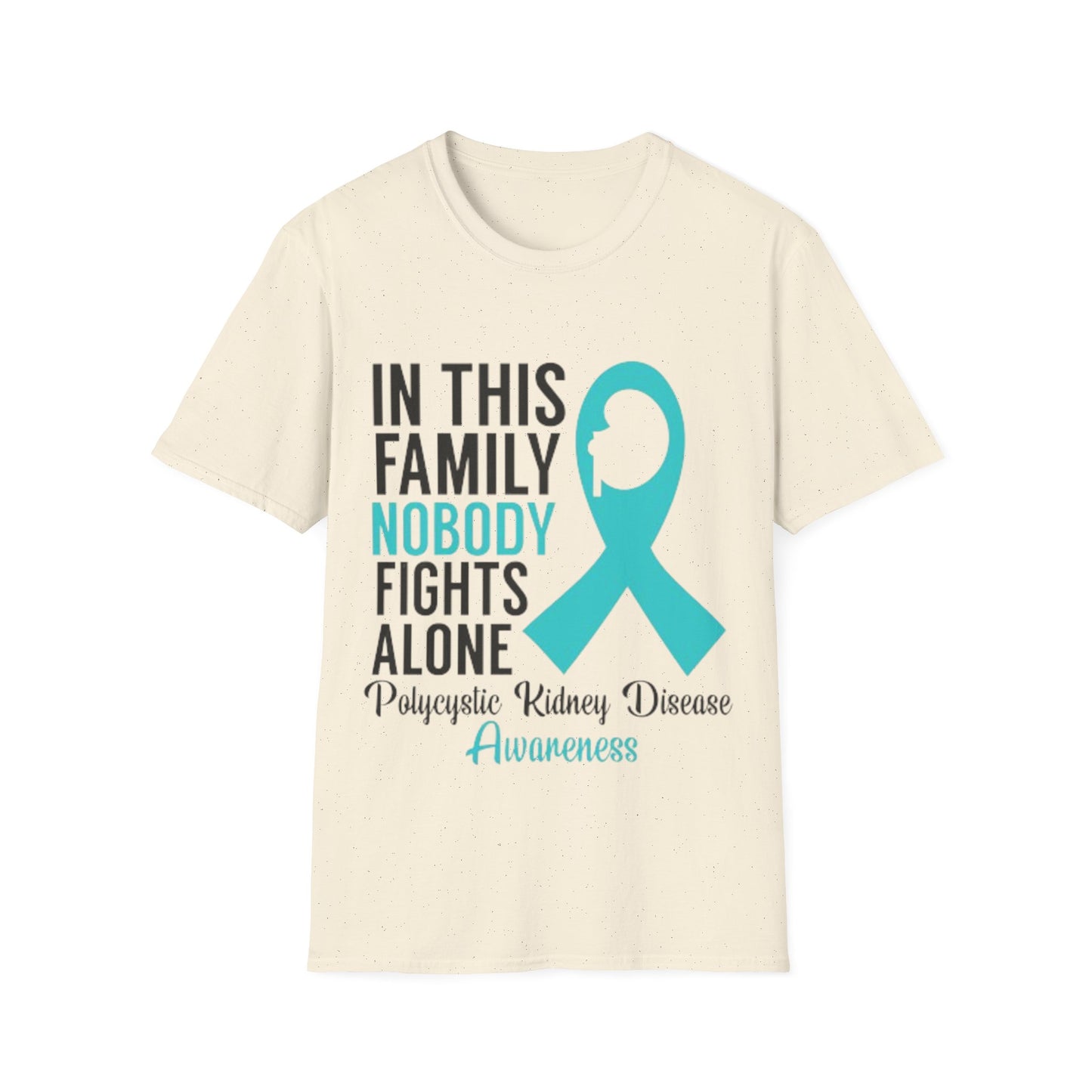 In this family no one fights alone PKD Warrior - Unisex Softstyle T-Shirt