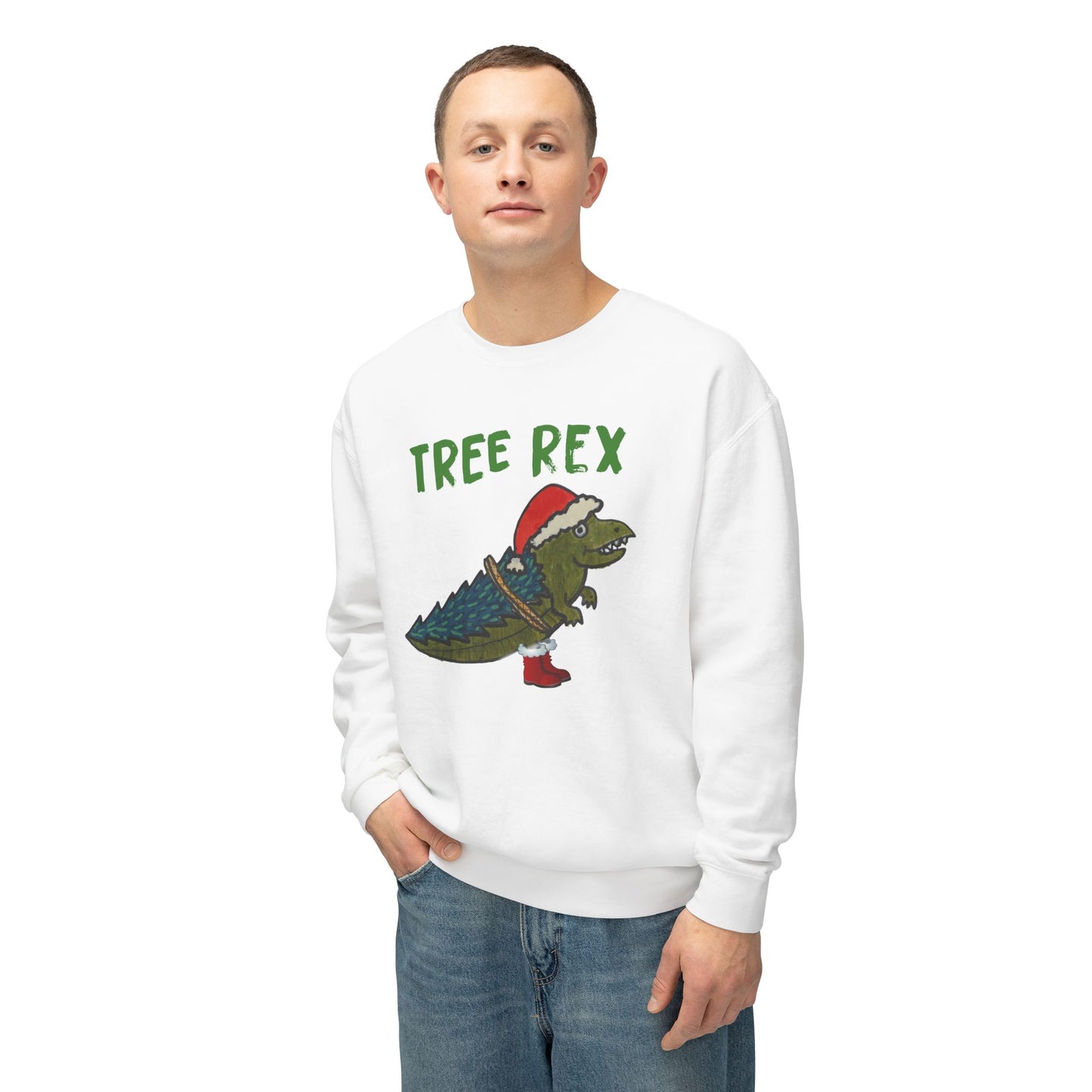 Tree Rex - Unisex Lightweight Crewneck Sweatshirt