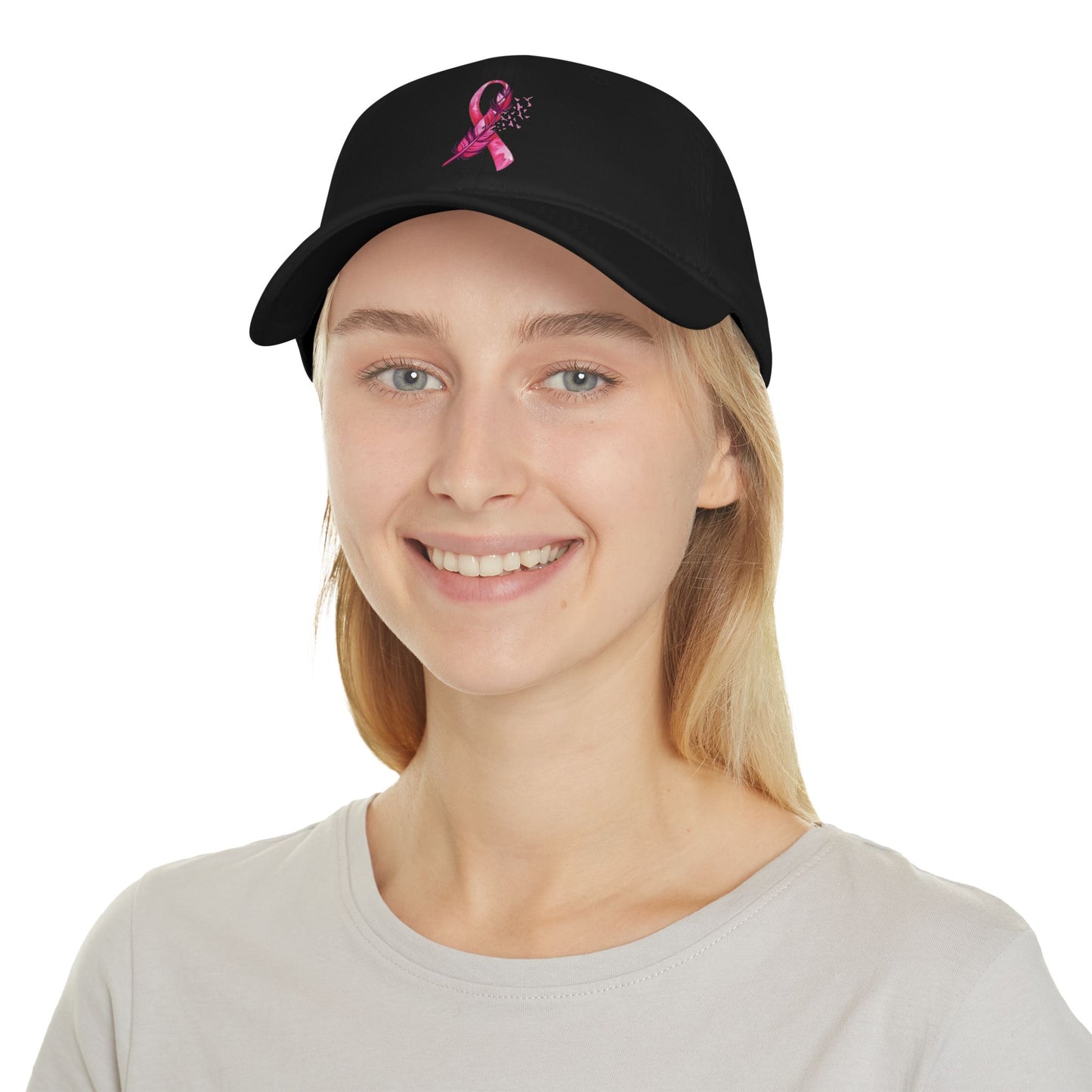 Breast Cancer Awareness Feather - Low Profile Baseball Cap